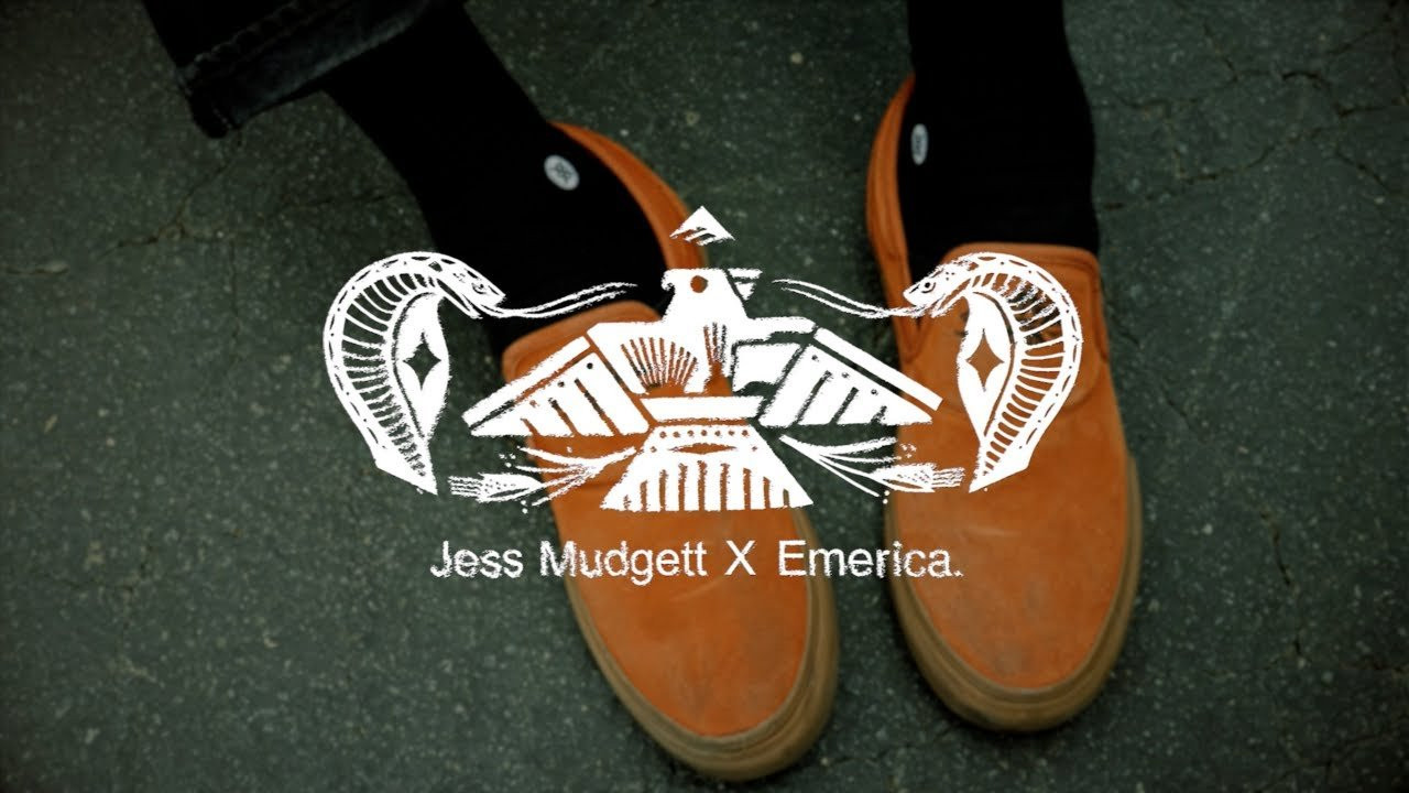 Jess Mudgett is a ripping skater and artist originally from Fort Collins, Colorado. Jess has traveled the western United States and beyond for years, which has served him well as western scenes inspire much of his bold, beautiful artwork. A good friend of Emerica team rider Collin Provost, we are more than stoked to join forces for a capsule collection featuring his custom artwork on the Provost G6 and the classic Wino G6 slip-on.<br /><br />#ThisIsSkateboarding <br />#ThisIsEmerica<br /><br />------------------------------------------------------<br />Shop the Emerica x Jess Mudgett footwear and apparel<br />https://www.emerica.com/collections/jess-mudgett