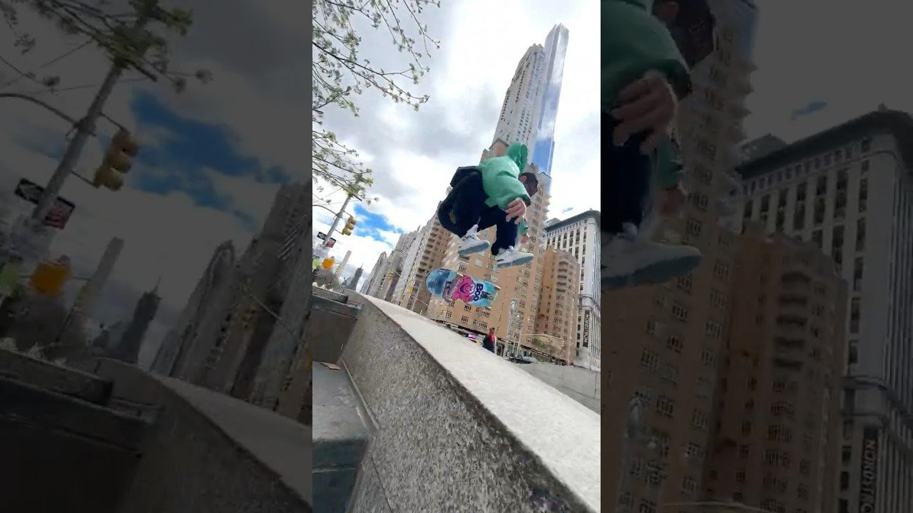 John giving his new truck a thorough test drive at Columbus Circle