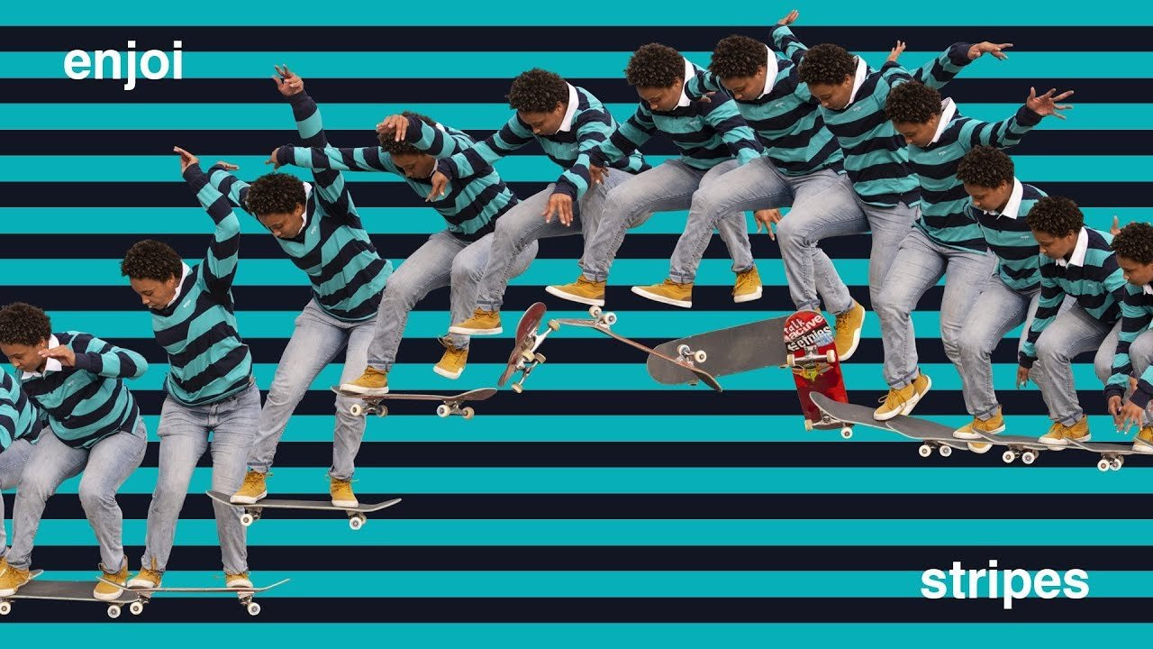 more stripes! ben, samarria, louie, nestor, jackson, and zack get caught up in the stripes matrix wearing the late grab long sleeve polo shirt. now available at skate shops and online at thankyousupply.com/enjoi-clothing <br /><br />subscribe-- http://bit.ly/SubscribeEnjoi<br />instagram-- https://www.instagram.com/enjoi<br />facebook-- https://www.facebook.com/enjoi<br />twitter-- https://twitter.com/enjoi<br /><br />#enjoi #skateboarding #enjoiskateboarding
