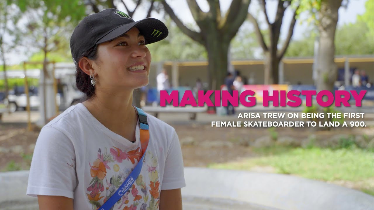 Arisa Trew, the 14-year-old from Cairns, Australia, and ranked 5th overall in the World Skateboarding Rankings, just had the most ceiling-shattering year in the recent history not just of skateboarding but action sports more generally.<br /><br />Beginning the year just outside of podium contention with a 4th at WST Dubai, she then went foot-to-the-floor on a spree including but limited to two OQS Park victories, an Olympic gold medal, two X Games golds, receiving a Laureus Action Sportsperson Of The Year award- and ended the year by being crowned Vert World Champion at WSG Italia in Rome, too.<br /><br />Notwithstanding all of that, she also put down a history-making marker that May by becoming the first woman ever to do the 900.<br /><br />Filmed by Nick Hansen.<br /><br />Edited by Alan Hannon.<br /><br />Archive footage courtesy of Monster Energy.<br /><br />______________________________________<br /><br />Follow World Skate SB!<br />Instagram - https://www.instagram.com/worldskatesb/<br />Facebook - https://www.facebook.com/worldskatesb/<br />Twitter - https://twitter.com/worldskatesb<br />Blog - https://www.skateboarding.worldskate.org/news.html<br /><br />#Skateboarding #WorldSkateSB