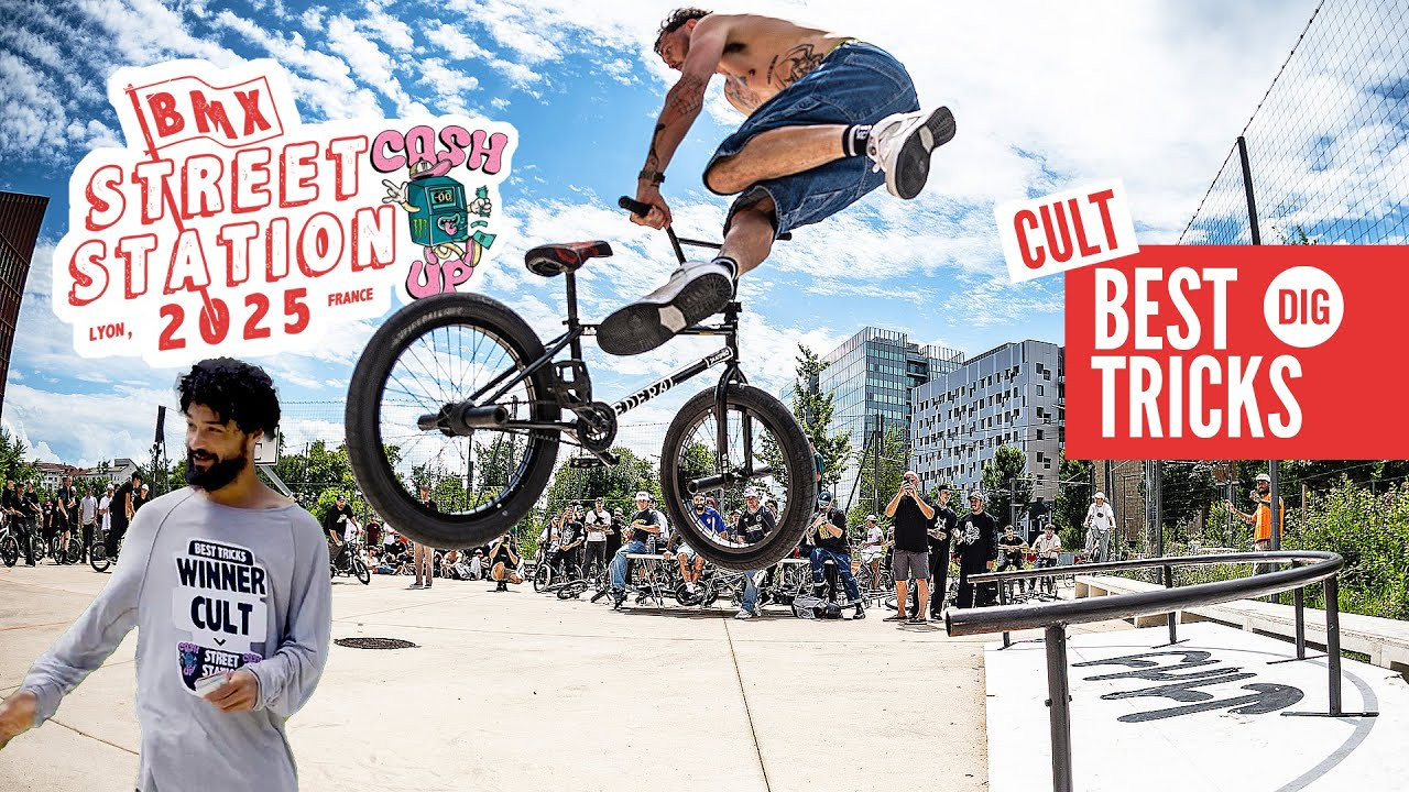 NEW DIG APPAREL https://shop.digbmx.com/collections/APPAREL-AND-MORE<br />-----<br />CULT 'Best Tricks jam on the curved rail setup - Day 2 at BMX Street Station in Lyon, France, hosted by our friends at Bros Bike Store in partnership with the Monster Energy 'Cash Up' series.<br /><br />Video by Fred Murray<br /><br />https://brosstore.fr<br />https://www.monsterenergy.com/<br />-----<br />Visit our website for more BMX videos - http://digbmx.com <br /><br />SUPPORT PROJECT X https://shop.digbmx.com/collections/project-x <br />SUBSCRIBE to the DIG channel for more videos - http://bit.ly/DigBMX<br /><br /> ● Facebook - https://facebook.com/digbmx <br /> ● Instagram - https://instagram.com/digbmx <br /> ● Twitter - https://twitter.com/digbmx <br /><br />#BMX #DIGBMX