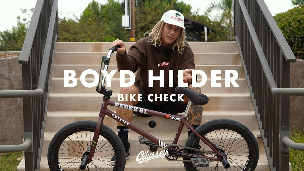 Boyd Hilder sits down and runs through his Federal x Odyssey setup, laced with signature ODSY parts like the Boyd sprocket & stem, and the yet to be released, BIG BOYD RIMS!<br /><br /><br /><br />Video by Zach Krejmas<br /><br /><br /><br /><br />---<br />https://odysseybmx.com<br />https://shop.odysseybmx.com<br />---<br />https://facebook.com/odsybmx<br />https://twitter.com/odysseybmx<br />https://instagram.com/odysseybmx<br />https://youtube.com/odsyvision