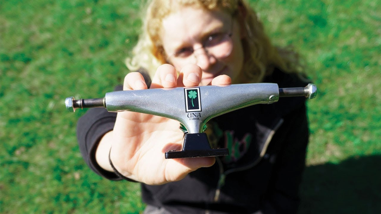 Una’s Pro Editions with polished hangers, Gloss Black Team Baseplates, and Clear Green 90DU bushings are available now in skate shops worldwide.<br /><br />148 - 8.25” Axle and 149 - 8.5” Axle<br /><br />Filmed and edited by Shari White