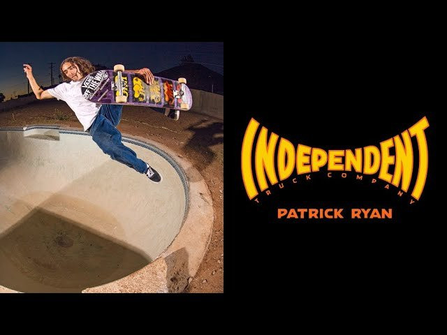 Ride The Best 👊 Subscribe to Independent Trucks! http://bit.ly/IndySubscribe​<br /><br />Patrick Ryan has gone off the deep end destroying backyard pools and crunching pool coping in his new Independent Trucks part.<br /><br />Follow Patrick Ryan - (https://www.instagram.com/patrick_ryan/)​ <br /><br />Filmed by Josh Peacock & Grant Levy - (https://www.instagram.com/peacocksk8/)<br />Edited by Grant Levy - (https://www.instagram.com/skipmang/)<br /><br />____________________________________________________________________<br /><br />Ride The Best 💥<br />https://nhsfunfactory.com/pages/independent-trucks<br /><br />Subscribe to Independent Trucks!<br />YouTube: http://bitly.com/IndyYouTube​​<br />Facebook: https://www.facebook.com/IndependentTrucks<br />Instagram: https://instagram.com/independenttrucks​<br />Twitter: https://twitter.com/indy_trucks​