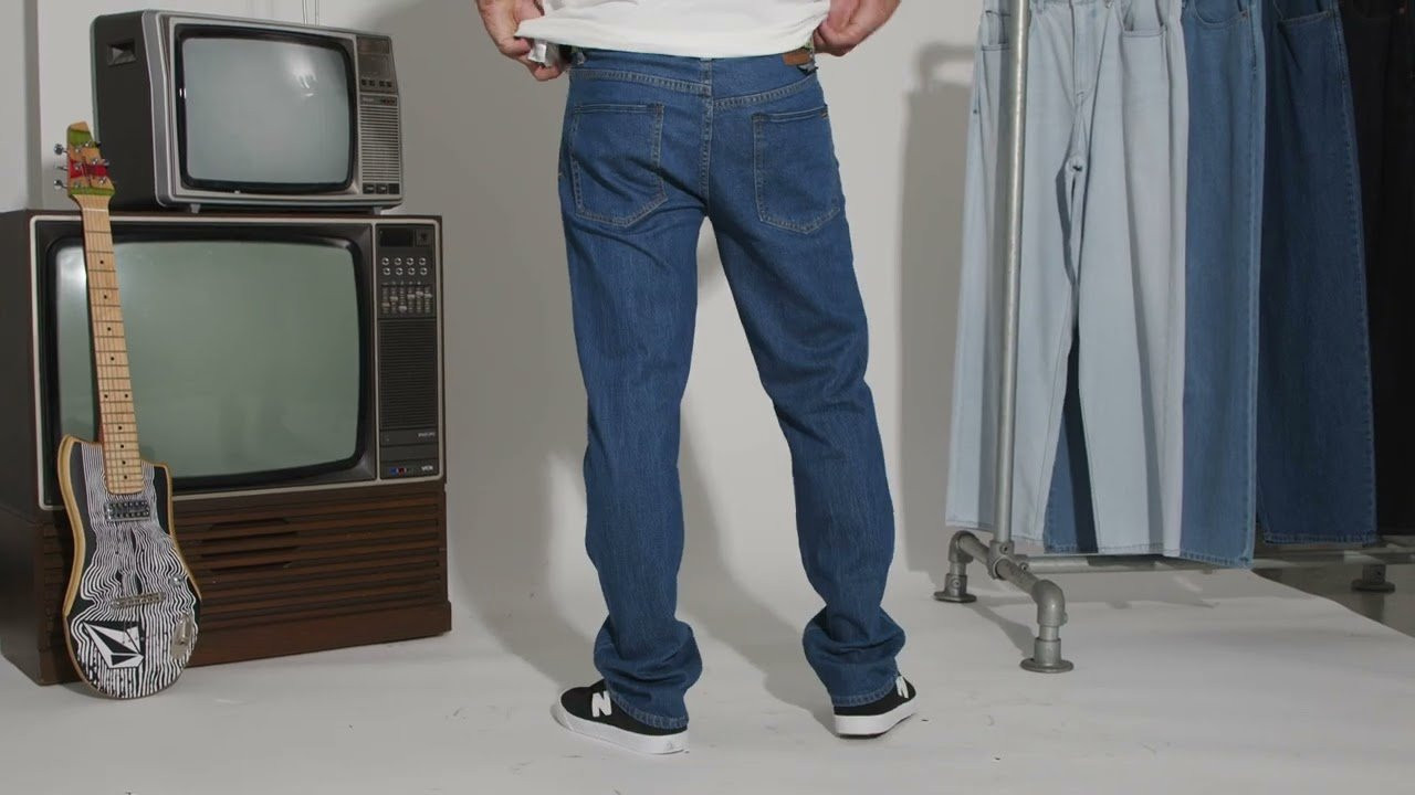 Tested by our team, trusted by yours. Volcom denim is designed to last, from the streets to the shore. Each pair is built with patented tech and purpose-driven detail:<br />• Durable Buckle Button<br />• Offset Back Yoke for comfort<br />• Embroidered Volcom Stone<br />• Water Aware production<br />• Signature Fit Range from Super Loose to Skinny<br />Whether you're riding or just living, Volcom Brand Jeans stay true.