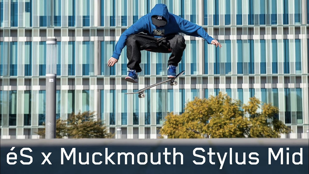 The éS x Muckmouth Stylus Mid - out now.<br /><br />Stevie Culhane in Barcelona repping the Stylus Mid - Shot by @blai_costa - edited by @cousinharold aka @muckmouth <br /><br />https://esskateboarding.com/products/stylus-mid-x-muckmouth-blue-white-5107000128-442<br /><br />Blue, Red, and White... UK flag? NZ Flag? USA Flag? Nope, nothing to do with our connection to any of them, just some dope colours put together for a ‘90s inspired collection of shoes and clothes. Please sag your jeans, let your tongues breathe, and just, be cool - that’s all we ask. The Muckmouth Stylus Mid, Crewneck, T-Shirt, and Jeans available now. Buy them all, of course, but don’t wear every single item at once - as nobody should be seen in head-to-toe regalia... even if it’s this sick MuckMouth gear! Follow them @muckmouth<br /><br />If your local skate shop doesn't stock them, go in there and politely tell them to call éS and bloody well order some.<br /><br /><br />------------------------------------------------------<br />Shop éS footwear and apparel<br />https://esskateboarding.com/<br /><br />Subscribe to our YouTube channel:<br />https://www.youtube.com/user/esskateboarding?sub_confirmation=1<br /><br />We command you follow the Lords and Masters on all social media!<br />Facebook: https://www.facebook.com/esskateboarding<br />Instagram: https://www.instagram.com/esskateboarding/