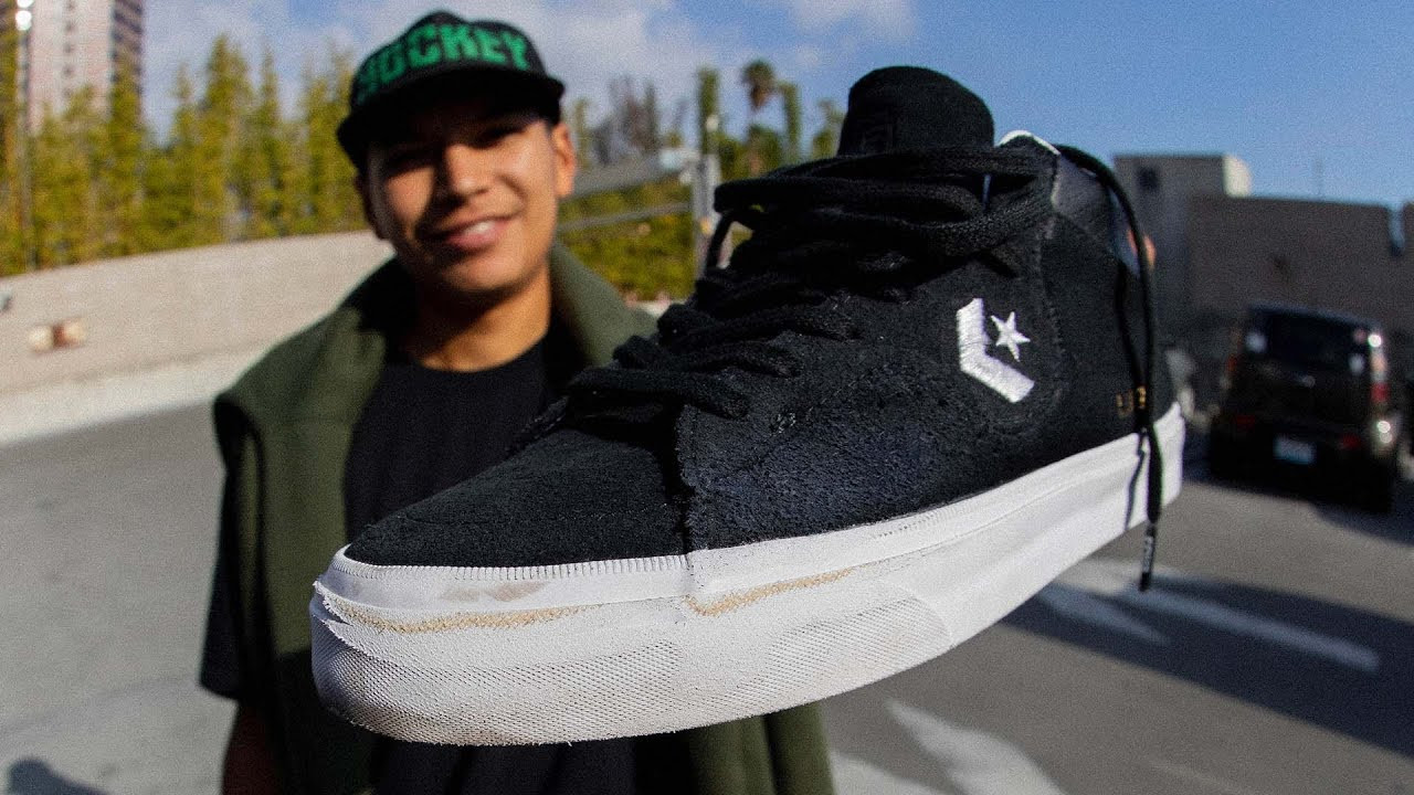 Since we last kickflipped in Cons with Louie a couple years ago, his signature shoe has become a pillar of their already heavy skate shoe lineup. Then, earlier this year, Converse kicked it up a bit, literally, by introducing the Louie Lopez Mid. With Louie now officially a part of the CCS Team, we thought the time was right to evaluate the durability of his namesake Mid with a 100 Kickflips wear test. Is it just as strong as the Low? Even stronger?<br /><br />Join Louie, fisheye filmer Ryan Lee, CCS’ Matt Price, and Hashbrown the dog as we ride the frequently fetid streets of Los Angeles to analyze the downtown kickflip durability. Just make sure to wash your hands afterwards.<br /><br />Get a pair of these Midtop masterpieces in a variety of colorways, as well as the classic LL Lows: https://shop.ccs.com/collections/converse-shoes<br /><br />Request a catalog from the CCS mothership here: https://shop.ccs.com/catalog-request<br /><br />Follow CCS on Instagram : @CCS<br />Follow CCS on Twitter: @CCS_SKATE<br />Follow CCS on Facebook: Facebook.com/ccs.skate<br /><br />Okay, we're done here. Thanks for watching!
