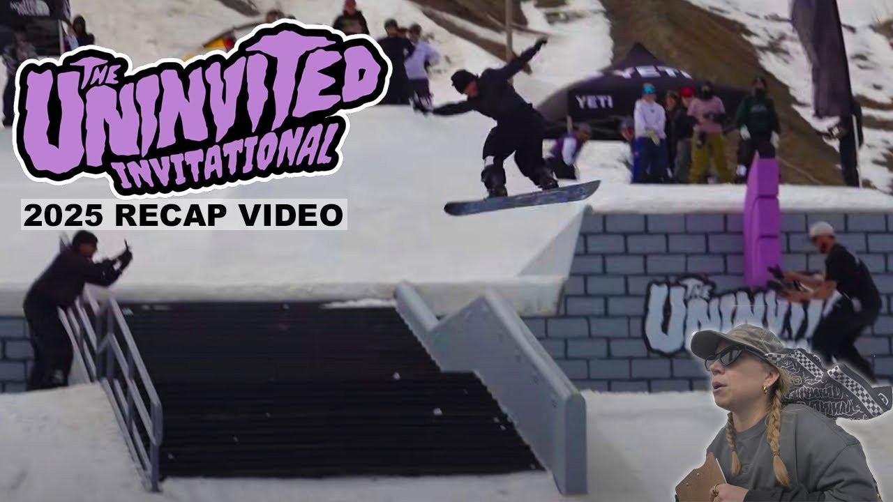 Recap of the Finals Day of the 2025 @uninvited_invitational at @woodward Park City. 25 riders stepped it up for Finals Day with a 60K prize purse on the line. So special to see the snowboard community come out to support all the riders too!<br /><br />Top 5 Podium<br />1 - Jess Perlmutter<br />2 - Himari Takamori<br />3 - Veda Hallen<br />4 - Devi Gupta<br />5 - Annika Morgan<br /><br />Special Awards<br />Best Trick – Jaylen Hansen with a Switch 50-50 360 out off the wall<br />Best Slam – Jayva Jordan<br />Heart Award – Emmasita<br />One to Watch – Mela Stalker<br />Best Air – Katja Dutu<br />Style Award – Emma Crosby<br />Yeti's Rookie of the Year – Hinano Sakamoto<br />The North Face's Free Your Line – Laura Rogoski<br />Baldface Stoke Award – Bella Warren<br /><br />Rewatch the Finals Livestream on @TheNorthFace's YouTube | https://www.youtube.com/watch?v=VKMWKkuSAI8<br /><br />The 2025 @uninvited_invitational is presented by The North Face with support from Yeti, Rockstar Energy, Woodward Park City, Subaru USA, CAPiTA Snowboards, Union Binding Co, Nidecker Snowboards, Sun Bum, Fat Tire, Herschel Supply, Skullcandy, Coal Headwear, Baldface Lodge, and The Bomb Hole.<br /><br />For all things Bomb Hole<br />Website | https://thebombhole.com/<br />Instagram | https://www.instagram.com/thebombhole/<br />YouTube | https://www.youtube.com/@TheBombHole <br />Listen on Apple Podcast | https://apple.co/3UEm0l5<br />Listen on Spotify | https://open.spotify.com/show/2AVYElUqSzzJwbQ3vDKEK5?si=cbfa4f2d40b54769<br /><br />Copyright Bomb Hole Media Inc. 2025<br /><br />Chapters<br />0:00 | Behind the scenes<br />2:00 | Contest<br />5:08 | Awards<br />6:30 | Taylor Elliot & Brandon Cocard<br /><br />#TheBombHole #Snowboarding #Uninvited2025