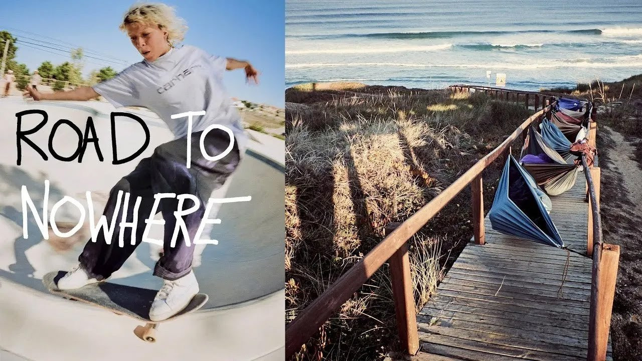 In October '21 Maité handpicked a crew of rippers to aimlessly wander along the coast of Portugal. Their adventures included the hunt for spots, finding new remote places to sleep and hang their hammocks every night, as well as hunting wild canned Sardinas in Portuguese supermarkets.<br />In conclusion it can be said: The "Road to Nowhere" is paved with spots! <br />[It’s a reupload. Video is from 2021]<br /><br />Film & Edit: Torsten Frank<br />Additional Filming: Arthur Le Duc<br />Still Photography: Felix Adler, Torsten Frank<br />Riders: Maité Steenhoudt, Leon Chari-Tite, Patrick Rogalski, Catherine Marquis, Oan van Haverbeck, Donald Huycke, Wannes Derycke, Tomas De Keulenaer, Arthur Le Duc<br /><br />website // www.bubbleskatemag.com<br />instagram // @bubbleskatemag<br />tiktok // @bubbleskatemag