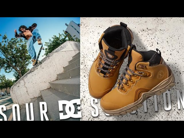 DC HOPPED ACROSS THE POND TO TEAM UP WITH JOSEF SCOTT JATTA AND THE SOUR SOLUTION CREW OUT OF BARCELONA. TOGETHER THEY TOOK A TRIP DOWN MEMORY LANE WITH SWEDEN’S FINEST, ALI BOULALA. PAYING HOMAGE TO ALI’S UNFORGETTABLE APPEARANCE IN 411 BACK IN 1998, JOSEF SPENT THE DAY IN ALI’S SHOES, OR SHOULD WE SAY BOOTS—FILMING HIS OWN MINI SECTION AND EVEN STACKING A FEW CLIPS IN THE DC X SOUR NAVIGATOR. AND CAN YOU GUESS WHO DID THE VOICEOVER?<br /><br />THE DC X SOUR COLLECTION FEATURES A CUSTOM PRINT INSPIRED BY JOSEF’S GAMBIAN ROOTS—INCLUDING A MANUAL RT S WITH A REMOVABLE DOUBLE TONGUE, A PREMIUM NAVIGATOR BOOT, AND A UNIQUE APPAREL PACK THAT EVEN INCLUDES A HAND TOWEL..<br /><br />FILMED BY JACK THOMPSON<br /><br />Shop the Collection now: http://dcshoes.com/sour-solution