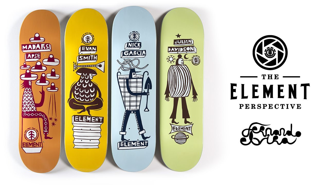 Born and living in the Spanish basque country, artist Fernando Elvira works on any medium available, from photography and collage to mural painting and sculpture. His work is mostly known for his unique made-with-scissors graphic art.<br /><br />The “Los Amigos” Series by Fernando Elvira is now available at elementbrand.com as part of the Element Perspective project.