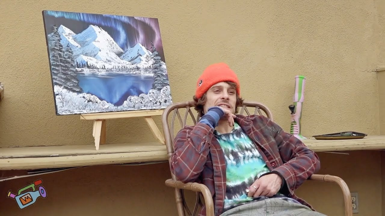 @nick_merlino fully inspired by Bob Ross and how easy he makes it look. Not gonna lie - we were very impressed when we visited Nick in issue 6 to check out his process. FULL ISSUE HERE 👉 https://loom.ly/LrX1UlI👈<br /><br />#skateboarding #bobross #painting #paint #rajasthankelabharthi #playlist #checkout #bob