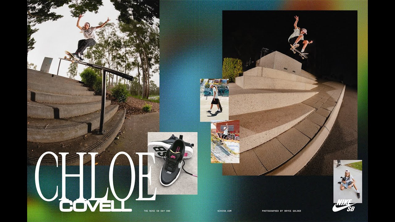 It all starts at day one. For Chloe Covell, a Christmas complete unlocked a new creative outlet and obsession that’s constantly leveling up. Pushing since she was six, now 14, Chloe’s path to progression was paved by her friends, family, and a tight-knit local crew.<br /><br />Nike SB is proud to present Chloe's first full part, Day One.<br /><br />Guest skaters Felicity Turner, Jessica Ready, and Bryce Golder<br /><br />Film and Edited by Geoff Campbell<br /><br />Artist: Flytramp<br />Song: Kalis, Smoke Break, and Maihama Station<br /><br />Get to know Chloe: https://www.nikesb.com/articles/chloe-covell<br />Shop Day One: https://www.nike.com/t/sb-day-one-big-kids-skate-shoes-ctp9m8/FN4210-002<br />Learn more: https://www.nikesb.com/the-vault/sail-box-era/day-one<br />Find a shop near you: https://www.nikesb.com/shops<br /><br />More from Nike Skateboarding<br />Official website: https://www.nikesb.com/<br />Instagram: https://www.instagram.com/nikesb <br />Twitter: https://twitter.com/nikesb