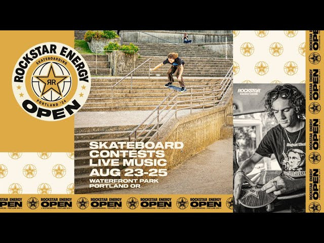 Rockstar Energy Drink is launching the inaugural Rockstar Energy Open on August 23-25, 2024, in Portland, Oregon. Portland’s deep roots within the skateboarding community serve as a prime location to celebrate the newly minted contest, bringing street and park competitions, live music, art installations, and more to the historic Waterfront Park in the heart of the city.