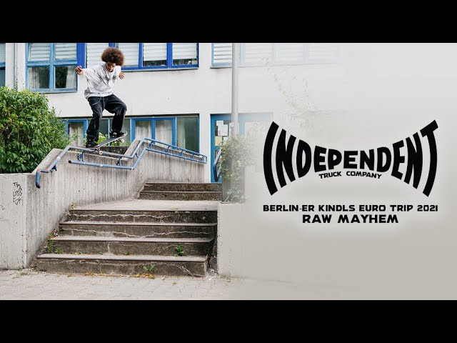 “Berlin-er Kindls” Euro Trip 2021 RAW Mayhem. Watch RAW footage of Tom Knox, Vincent Milou, Doobie and the rest of the Indy Euro team as they smash around some of the best spots Berlin has to offer, fueled off of Berliner Kindls and grabbing cash for tricks!<br /><br />Featuring:<br />Tom Knox: (https://www.instagram.com/t0mkn0x/)<br />Eniz Fazliov: (https://www.instagram.com/enizfazliov/)<br />Doobie: (https://www.instagram.com/doobieornotdoobieee/)<br />Vincent Milou: (https://www.instagram.com/vincentmilou/)<br />Ulph Andersson: (https://www.instagram.com/ulphandersson/)<br />Nassim Lachhab: (https://www.instagram.com/nassimlachhab/)<br />Justin Sommer: (https://www.instagram.com/justinsommer_/)<br />Kalle Wiehn: (https://www.instagram.com/kvlle/)<br />Daniel Pannemann: (https://www.instagram.com/daniel_pannemann/)<br />Kai Hilebrandt: (https://www.instagram.com/kaiobananacake/)<br />Denny Pham: (https://www.instagram.com/dennypham/)<br />Leon Charo-Tite: (https://www.instagram.com/streetquarter/)<br /><br />Filmed by <br />Dan Schulz: (https://www.instagram.com/720x576/)<br />Cesar Keil: (https://www.instagram.com/cegkallday/)<br />Isaac Wilkinson: (https://www.instagram.com/isaacdw42/)<br /><br />Edited by<br />Cody Long: (https://www.instagram.com/codylonglens/)<br />_________________________________________________________<br /><br />Ride The Best and Subscribe to Independent Trucks!<br /><br />YouTube: http://bitly.com/IndyYouTube<br />Facebook: https://www.facebook.com/IndependentTrucks<br />Instagram: https://instagram.com/independenttrucks/<br />Twitter: https://twitter.com/indy_trucks