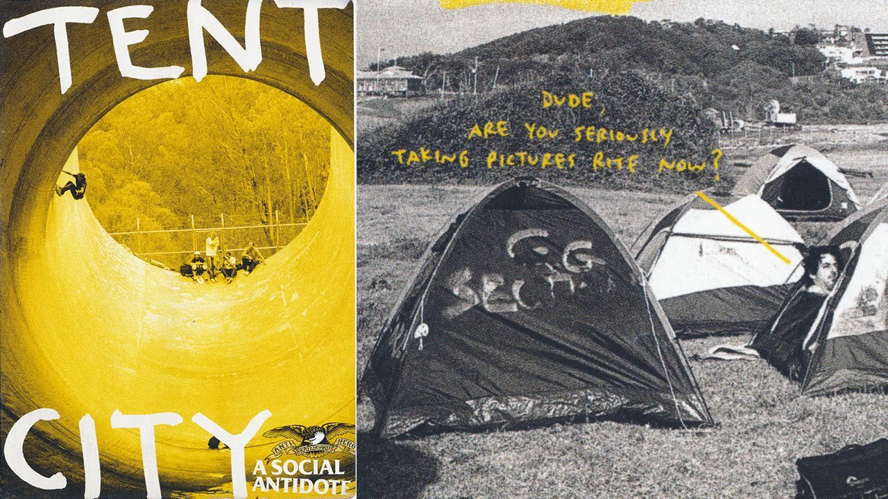Tent City is a skate movie filmed during a month on the road in Australia. It's traveling with friends, sleeping under the stars and riding your skateboard.