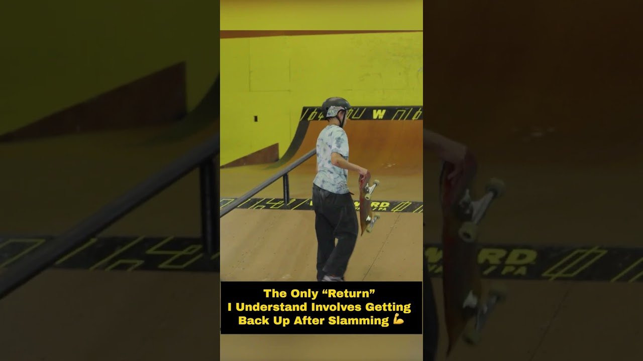 , but the only “return” that matters is getting back up after slamming... and finally stomping it. Last day to use code TAXFUN to get $300 off a week of camp!#woodward #summercamp #sale #skate<br /><br />--<br /><br />Go to Woodward: www.woodwardpa.com | www.woodwardwest.com | www.worldofwoodward.com<br /><br />Shop Woodward Apparel & Accessories: www.shopcampwoodward.com <br /><br />Subscribe: http://bit.ly/subscribe2woodward​ <br /><br />Facebook: http://facebook.com/woodwardcamp​ <br />Instagram: http://instagram.com/woodwardcamp​ <br />Twitter: http://twitter.com/woodwardcamp