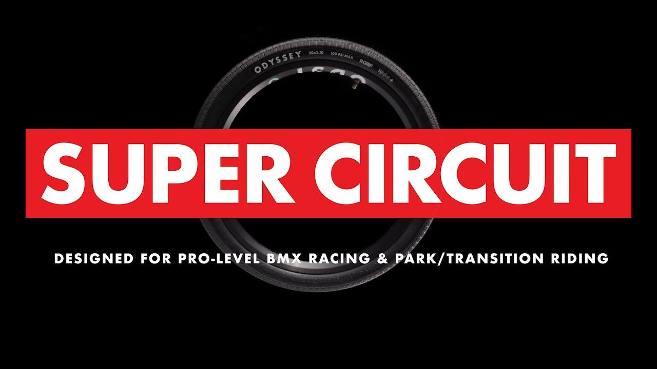 NEW Super Circuit Tires. Lightweight, Foldable, Grippy, Fast and available now! You can find these under Pat Casey, Matthias Dandois, Maca Perez Grassett, Nic Long, Tanner Sebesta, Gary Young and more....<br /><br />This welcome addition to our lineup has been designed to meet the demands of pro-level BMX racing and park/transition riding. Some of Odyssey’s most iconic tires have inspired the Super Circuit's all-new tread design, with a focus placed on its shallow, grippy tread block depth and K-Lyte Plus casing layup to save weight.<br /><br />The Super Circuit tire features a fast and smooth center tread, knurling on the side blocks, and it is offered in a competition-ready foldable bead option only. <br /><br />WEIGHTS:<br /><br />20x1.75 - 335g<br />20x2.10 - 440g<br />20x2.40 - 520g<br /><br />Available NOW through shops and odysseybmx.com.<br /><br /><br />Video by Justin Kosman<br /><br /><br />---<br />https://odysseybmx.com<br />https://shop.odysseybmx.com<br />---<br />https://facebook.com/odsybmx<br />https://twitter.com/odysseybmx<br />https://instagram.com/odysseybmx<br />https://youtube.com/odsyvision