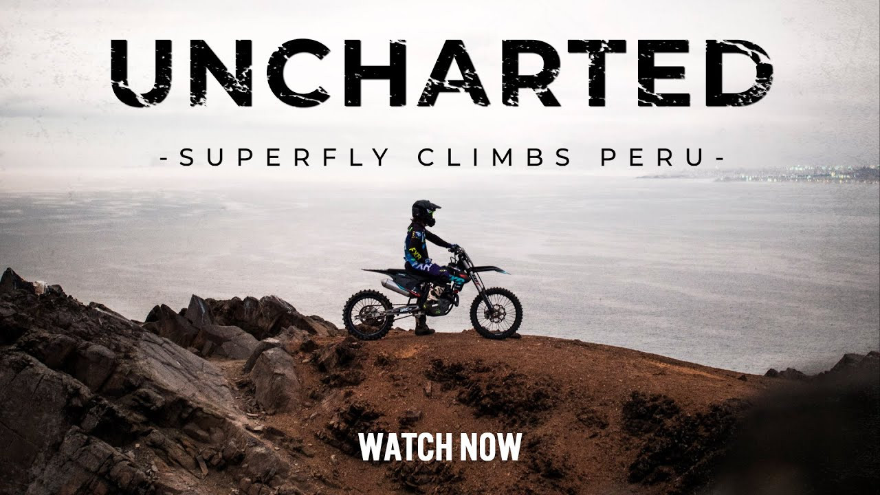 In the movie Uncharted: Superfly Climbs Peru, motoclimb athlete Austin “Superfly” Teyler traveled to Peru with a small film crew, seeking giant hills that have never been climbed on a dirt bike. Packing swing-arm extensions and IRC Tires, Austin crested the biggest hills of his life.<br /><br />As one of the top athletes in his sport, Austin’s passion is shared between racing the national circuit and finding new hills that have yet to be crested. When approached with the opportunity from Elevated Action Sports and Branko Bozovich to explore the hills of Peru, he didn’t think twice. Superfly traveled with two filmers to document the trip, packing a few IRC Tires, swing-arm extensions, and several other parts that modified the Socopur Motorsports KTM 450 SX-F for the hills. The crew spent a week filming Superfly ride up giant mountain canyons, steep hills along the coastline, through endless sand dunes, across remote beaches, and in the heart of a bustling desert oasis. <br /><br />They did not know what to expect when embarking on this adventure, but got to experience the vibrant culture of Peru, created new lifelong friendships, and left with tons of unique footage. “Uncharted” is the first movie of its kind for the sport of motoclimb, opening the door for a new way to film this century-old discipline.<br /><br />Subscribe to the Echoboom Sports channel on Amazon, Struum, Xfinity X1, Sling, or COX for full access to ad-free streaming of the largest collection of premium action sports films in the world. <br /><br />Start your FREE TRIAL on Amazon today! <br />https://www.echoboom.tv/prime<br /><br />Subscribe on YouTube: http://bit.ly/18VxJeD<br />Like us on Facebook: https://www.facebook.com/echoboomsports<br />Follow us on Twitter: https://twitter.com/EchoBoomSports<br />Follow us on Instagram: http://instagram.com/echoboomsports