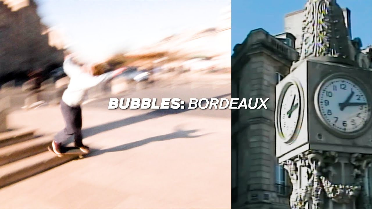 In this first episode of "Bubbles" we spent some days in Bordeaux lurking the city with our local guide Olivier Durou and the crew featuring Amelien Foures, Noah Mahieu, David Jakinda & Karsten Kleppan. We also met Riot Skateshop owner Seb Garnaud for a quick history lesson & stopped by the Nike SB & Riot Skateshop collab release.<br /><br />Filmed & edited by Gino Fischer<br />Addtitional filming by Stefan Schwinghammer