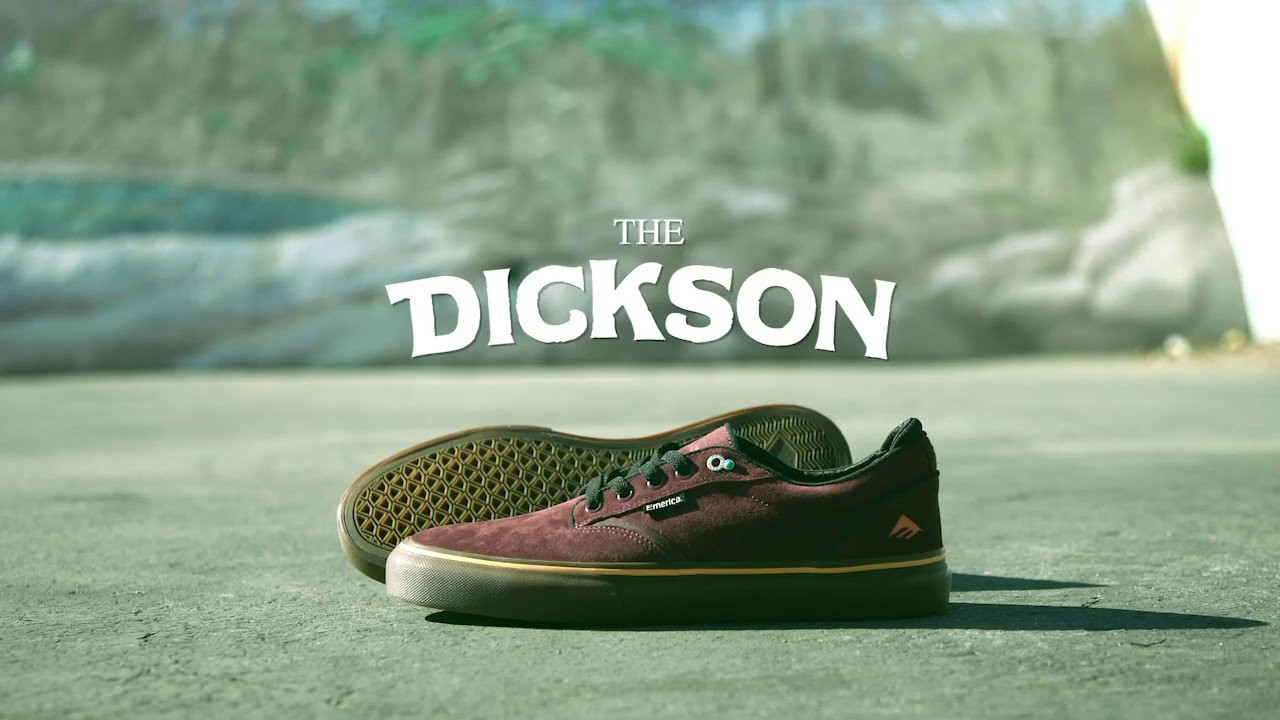 Emerica is proud to present Jon Dickson's first Emerica pro model, The Dickson. <br /><br />The Dickson features Flick Shield, a rubber underlay designed to last longer while also having our Desert Grip tread on the outsole for better grip and a polyurethane G6 insole for impact resistance with custom artwork by Jon Dickson himself.<br /><br />Get yours now at your local shop or at https://www.emerica.com/footwear/dickson/<br /><br />www.emerica.com<br />Instagram @Emerica<br />Facebook.com/Emerica<br />Twitter @Emerica
