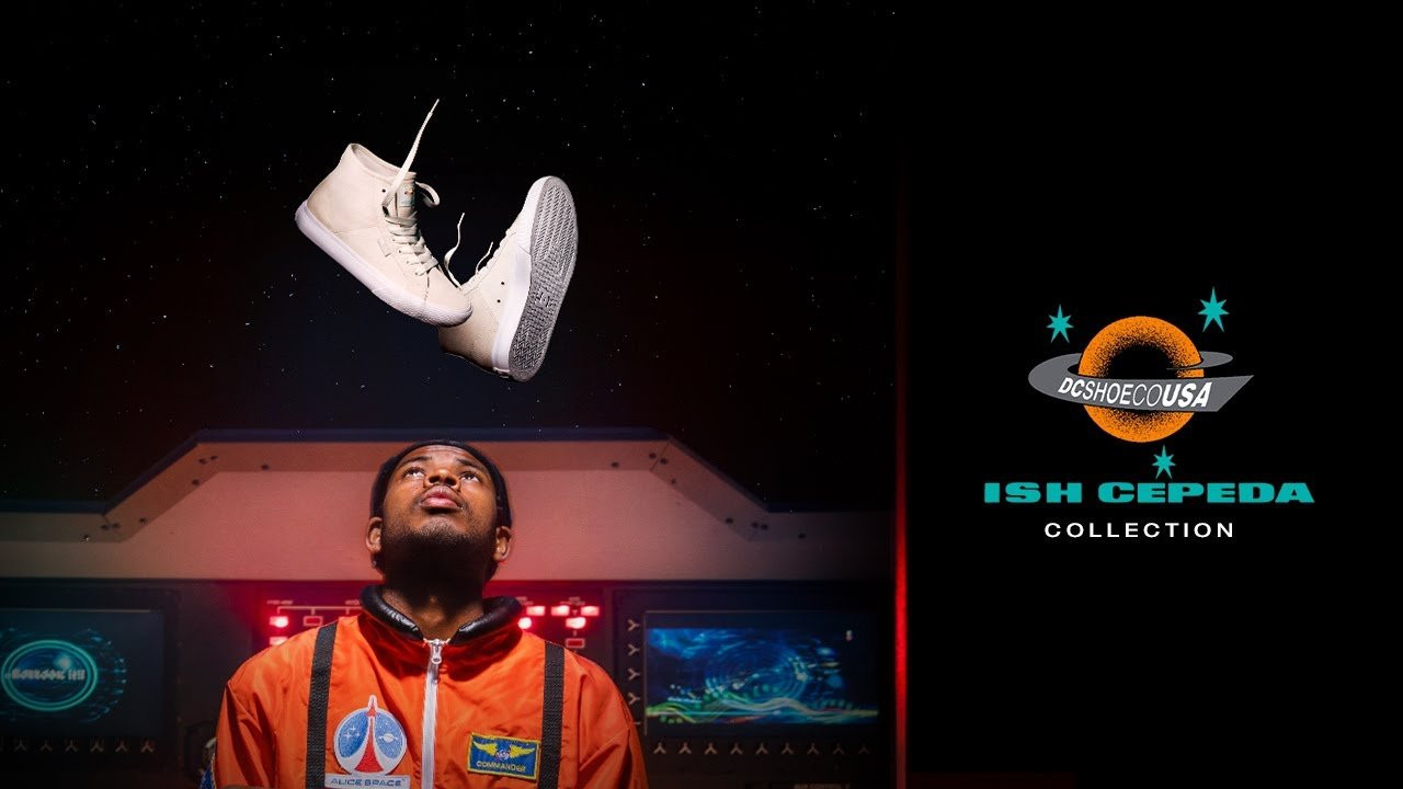 We’re proud to launch Ish Cepeda’s first DC capsule. As a native of Cape Canaveral, FL (area code 321!) and lover of all things cosmic, Ish created a collection that pays homage to both. <br /><br />The space-inspired pack features the all-new Manual HI ISH S, plus a hat and a tee with a custom "3, 2, 1" logo. Nollie front heel sold separately.<br /><br />Shop the Ish Collection Now:https://www.dcshoes.com/mens-collection-skate-ish-cepeda/#?intcmp=dc_hp_brandfeature_en_ishcepeda
