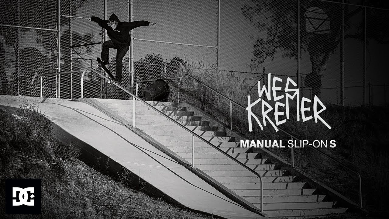 Some people want money, fast cars, and big houses... Wes just wants to have a good time. Inspired by his recreational lifestyle, Wes designed a custom print to put on his all-new MANUAL SLIP-ON S. With his signature high-abrasion toe wrap, SUPER RUBBER™ and eco-friendly IMPACT-ALG™ insole, it’s a no-nonsense skate shoe that’s guaranteed to keep the good times rolling.<br /><br />Shop Now: https://dcshoes.com/wes-kremer-collection/