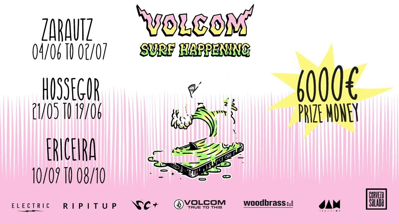 VOLCOM SURF HAPPENING 2022<br />CONTEST SERIES FOR THE YOUTH - https://geni.us/VSH-2022_Other <br /><br />Volcom is back with its contest series for the youth, combining the traditional surf competition heat format with the flexibility that modern digital tools offer.<br /><br />Volcom Surf Happenings provides a proper and fair platform for competing surfers to battle it out at the most convenient location and time as agreed upon by both competitors.<br /><br />For each division (Women and Men under 16 years old), and at each location, there are plenty of prizes up for grabs from Volcom, Jam Traction, Softboardcenter.com, Electric and Woodbrass, plus 1000€ prize money, that’s a 6000€ total! <br /><br />Follow @volcomhappening on Instagram for contests updates and registration<br /><br />HOSSEGOR – 21 MAY until 19 JUNE<br />ZARAUTZ – 4 JUNE until 2 JULY<br />ERICEIRA – 10 SEPTEMBER until 8 OCTOBER<br /><br />Music : <br />Valient Thorr – Exit Strategy – album: Legend of the World