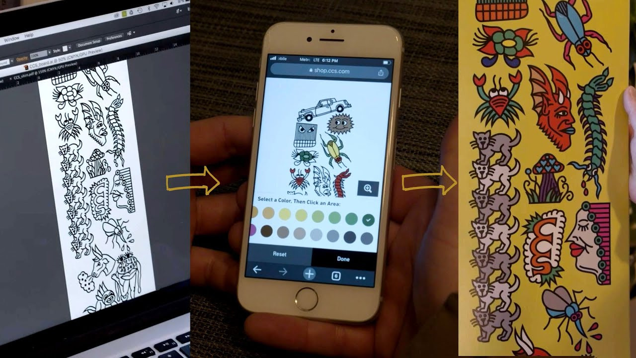 With our newest CCS Customs X tool you can take a skateboard graphic and color it up however you like! We partnered with Brooklyn based artist, Casey Jones to create some CCS graphics where you can add your own touch. Learn a little bit about Casey and what makes him tick, and then hit the link below to make your own version of the CCS Customs X Casey Jones decks and t-shirts!<br /><br />Shop CCS Customs X Casey Jones Here<br />https://shop.ccs.com/ccs-customs-x<br /><br />Shop Entire CCS Site Here<br />https://shop.ccs.com<br /><br />See More CCS Videos Here<br />https://shop.ccs.com/the_catalog<br /><br />Sign Up For A CCS Catalog Here<br />https://shop.ccs.com/catalog-request<br /><br />See Cute Puppies Here<br />http://images6.fanpop.com/image/photos/37300000/Cute-puppies-dogs-37395739-1600-1200.jpg<br /><br />Follow CCS on Instagram : @CCS<br />Follow CCS on Twitter: @CCS_SKATE<br />Follow CCS on Facebook: Facebook.com/ccs.skate<br /><br />Okay, we're done here. Thanks for watching!