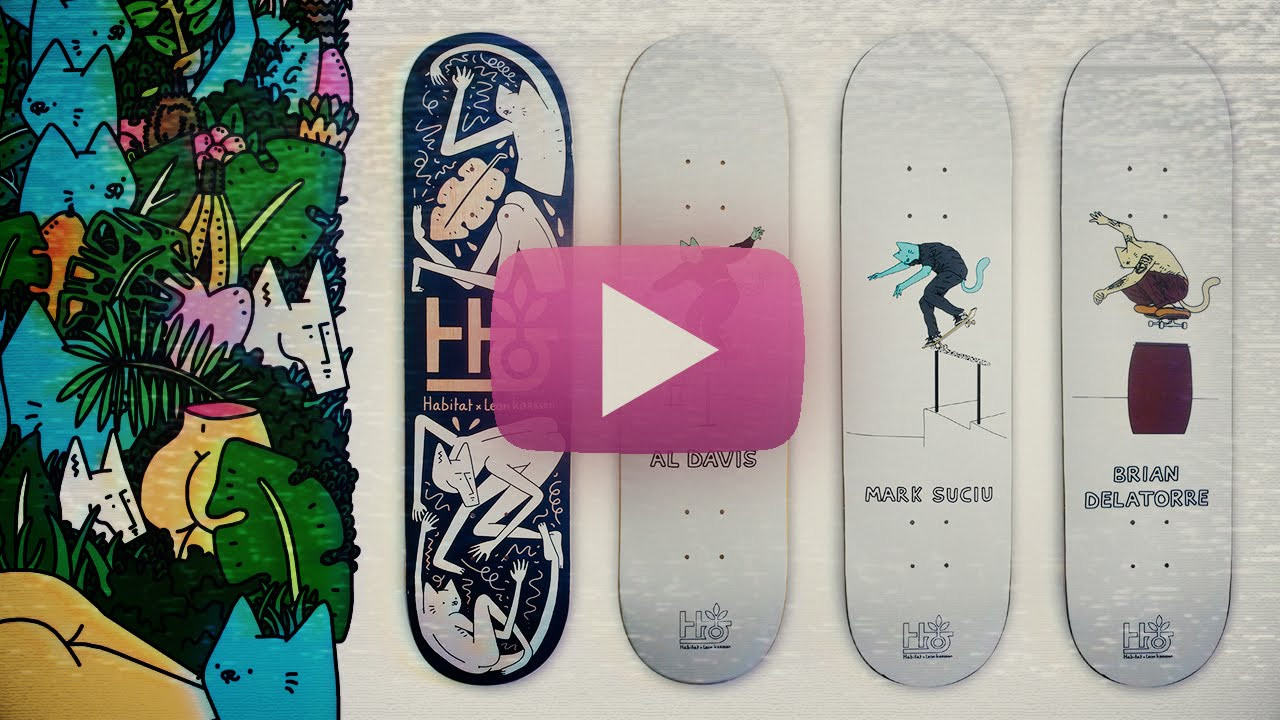 Habitat is proud to collaborate with Leon Karssen on a small collection of decks and shirts. Shop now at habitatskateboards.com