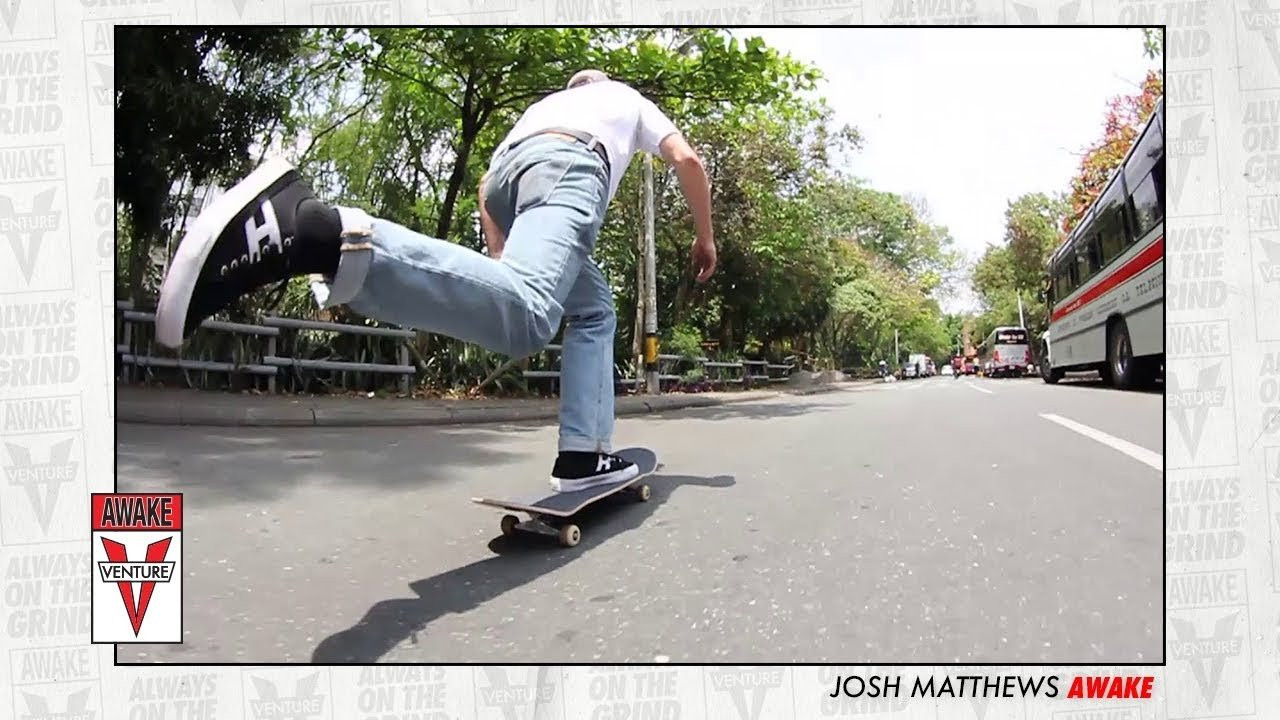 Josh Matthews hit the streets to film a Venture Awake edit to drop with his new 'Feather' V-Light pro truck. Look for it at your local skateshop!<br /><br />See more at http://venturetrucks.net/catalog/fall17/<br /><br />Josh Matthews : https://www.instagram.com/joshmatthews_/<br /><br />https://www.instagram.com/venturetrucks/ <br />http://venturetrucks.net/<br />https://www.facebook.com/VentureTrucks