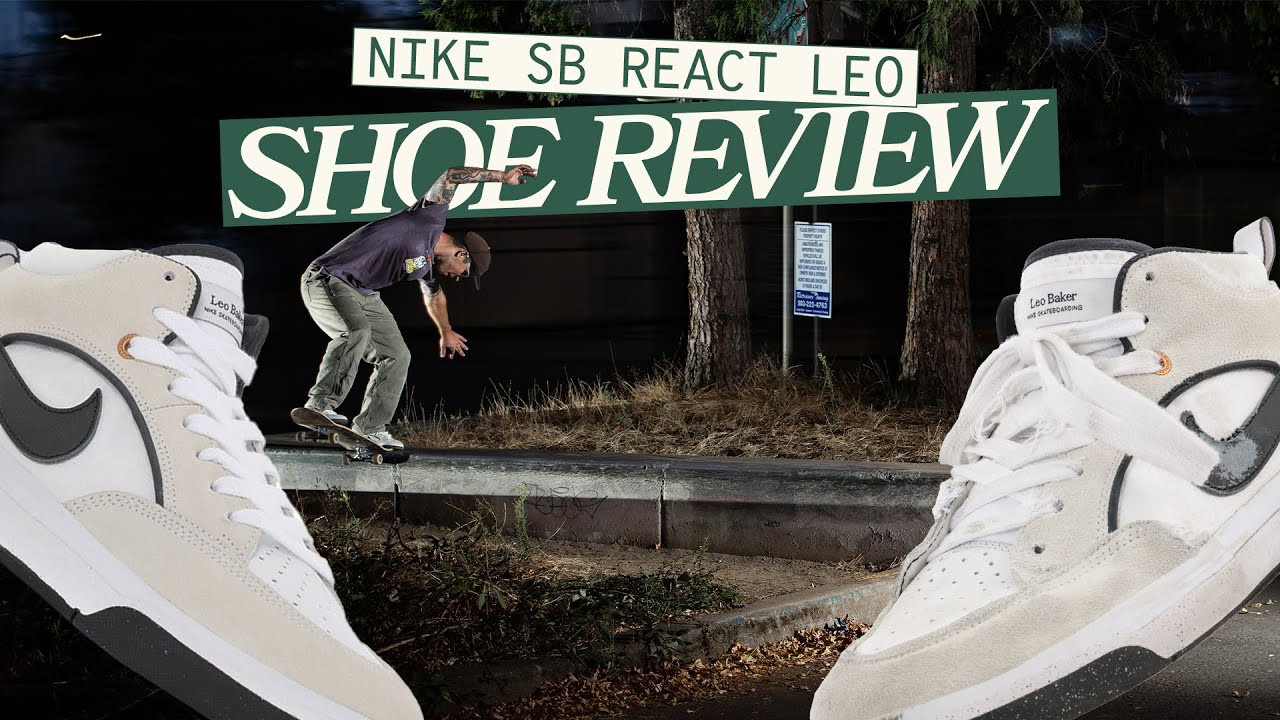 We're taking a look at the Nike SB React Leo. This collaboration between Leo Baker & Nike SB is a whole new shoe for their lineup of skate shoes, and Leo Baker's first pro model with the swoosh. These skate shoes incorporate a React cushion insole and a blend of leather and suede in a mid-top design. The pivotal question we aim to address in these reviews is, "Are these shoes durable?" <br />For this task, we've enlisted the assistance of Tactics team rider, Dakota Mead, who took these shoes through the streets of Portland for nearly 30 hours of skating. <br /><br />Follow Dakota on Instagram - @dakota_mead<br /><br />Check Out the Nike SB React Leo: https://www.tactics.com/nike-sb/leo-skate-shoes?cp=ytd<br /><br />Watch more skate shoe reviews from Tactics Boardshop: https://www.youtube.com/playlist?list=PLUt2JtFd-wFoMEV1HlIROzEiB2RTVbZQC<br /><br />Like, follow, and stay up to date with Tactics...<br />Shop - https://www.tactics.com<br />Instagram - https://instagram.com/tactics<br />TikTok - https://www.tiktok.com/@tactics_official<br />Facebook - https://www.facebook.com/tacticsFB<br />Twitter - https://twitter.com/tactics<br />Threads - https://www.threads.net/@tactics<br />Blog - https://www.tactics.com/info/nike-sb-leo-react-shoe-review<br /><br />Intro: 00:00<br />First Impressions: 00:13<br />Fit: 00:30<br />Features: 00:45<br />Wear Update: 2:08<br />Dislikes: 3:15<br />Final Thoughts: 3:37<br /><br />#tacticsskate #skateboarding #Nikesb #Leobaker #shoereviews