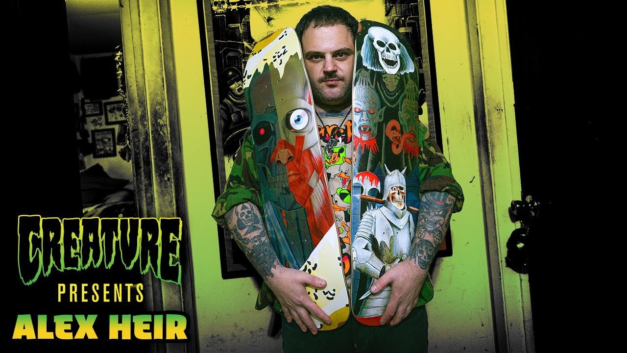 Subscribe: https://www.youtube.com/c/CreatureFiends<br /><br />From running the infamous Death Traitors brand out of his apartment over the past 15 years while playing shows with his band L.O.T.I.O.N in his free time, Alex Heir is a prominent figure in the NYC Punk and Art scenes. For this Holiday offering, we linked up with Alex to showcase a few of his iconic pieces on our most unique and versatile shape, the Maggot Maker. <br /><br />Filmed and Edited by Elias Parise: https://www.instagram.com/eliasparise/<br />Follow Death Traitors on Instagram! https://www.instagram.com/deathtraitors/<br /><br />Peep Alex's Maggot Maker boards here:<br />https://nhsskatedirect.com/collections/creature-skateboards-decks<br /><br />LURK WITH US:<br />Shop: https://www.nhsfunfactory.com/creature-skateboards<br />YouTube: http://bit.ly/CreachTube <br />Facebook: https://www.facebook.com/CreatureSkat...<br />Instagram: https://instagram.com/creaturefiends/ <br />Twitter: https://twitter.com/creaturefiends <br /><br />#CreatureSkateboards #Skateboarding #CreachTube<br /><br />LURK WITH US:<br />https://www.youtube.com/c/CreatureFiends<br />https://instagram.com/creaturefiends/ <br />https://www.tiktok.com/@creaturefiends<br />https://www.facebook.com/CreatureSkat...<br />Shop: https://nhsskatedirect.com/pages/creature-skateboards<br /><br /><br />#CreatureSkateboards #Skateboarding #CreachTube