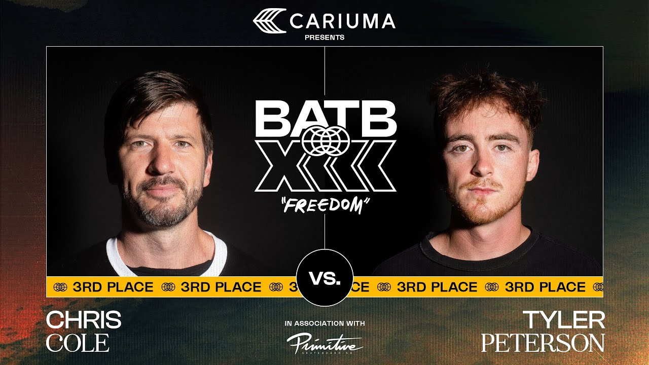 Chris Cole and Tyler Peterson battle it out for 3rd place in this instant classic. Board breaks, trick requests, and some friendly back and forth, Chris and Tyler leave all out there in this epic match up in BATB 13 presented by Cariuma.<br /><br />The Berrics is moving! As we look to the next chapter of The Berrics, we will always love our current park, so we’ve decided to immortalize it in our new @abdcollectibles farewell cube. Head over to https://abdcollectibles.com/ now to own a piece of history!<br /><br />Special thanks to @cariumabrand and @Primitiveskateboarding <br /><br />Subscribe to The Berrics: http://bit.ly/TheBerricsYoutube<br /><br />The Berrics is one of the world's largest skateboarding media companies founded by professional skateboarders Steve Berra and Eric Koston in December of 2007 that covers skate news, video parts, contests, music, culture, and more. Berra + Eric = Berrics<br /><br />With over 10,000 skateboarding videos under their belt, including Battle at The Berrics, Do A Kickflip and Life on Video, The Berrics is not only one of the most popular online platforms in skate culture but one of the most famous skate spots in the world. Tune in regularly to watch videos with @TonyHawk, @Prod84skate, @nyjah, Yuto Horigome, Rayssa Leal and many more.<br /><br />Subscribe to The Berrics: http://bit.ly/TheBerricsYoutube<br /><br />Daily Videos and More: http://theberrics.com<br />Shop our Online Store: https://canteen.theberrics.com/<br />Follow The Berrics on Instagram: http://instagram.com/berrics<br />Follow The Berrics on TikTok: https://www.tiktok.com/@berrics?<br />Follow The Berrics on Facebook: http://fb.com/berrics<br />Follow The Berrics on Twitter: http://twitter.com/berrics<br /><br />#Skateboarding #Berrics #TheBerrics #SkateboardingIsFun