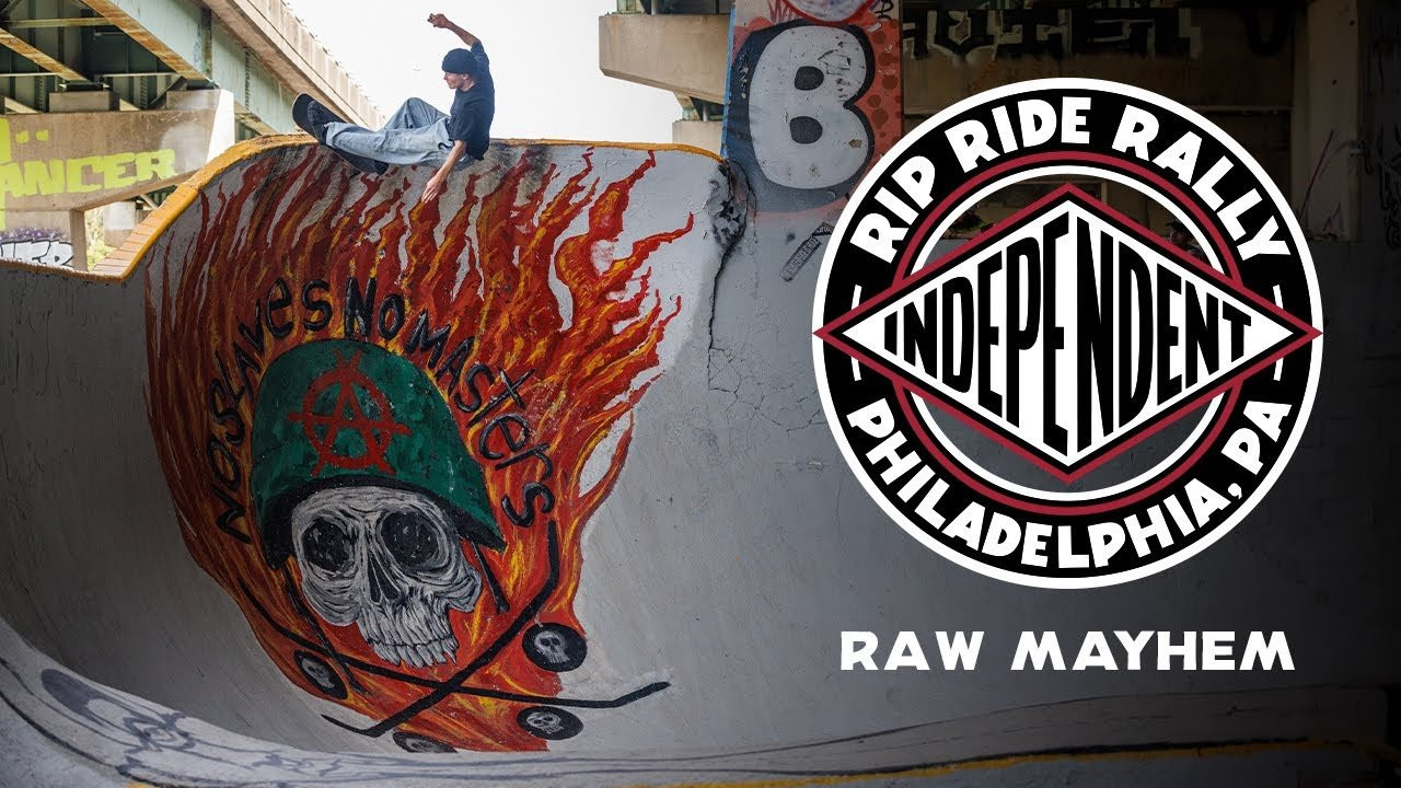 Check out the RAW MAYHEM edit of Rip Ride Rally 2022 as skateboarding’s top concrete crushers slug it out in Philly from Front St Skatepark, Muni, Nocturnal Skate Shop to FDR. Bear witness to the destruction... Rip Ride Rally presented by Independent Trucks and Monster Energy.<br /><br />Filmed by<br />Jacob Nunez - https://www.instagram.com/paconertz/<br />Jesse Silva - https://www.instagram.com/noguf/<br />Nick Hanson - https://www.instagram.com/_nickhanson/<br />Elias Parise - https://www.instagram.com/eliasparise/<br />Lannie Rhoades - https://www.instagram.com/justsomedude/<br />Daf Noah - https://www.instagram.com/dafnoah/<br /><br />Edited by<br />Jacob Nunez - https://www.instagram.com/paconertz/<br /><br />____________________________________________________________________<br /><br />Ride The Best and Subscribe to Independent Trucks!<br /><br />Shop: https://nhsskatedirect.com/pages/independent-trucks<br />YouTube: http://bitly.com/IndyYouTube​​<br />Facebook: https://www.facebook.com/IndependentTrucks<br />Instagram: https://instagram.com/independenttrucks​<br />Twitter: https://twitter.com/indy_trucks​