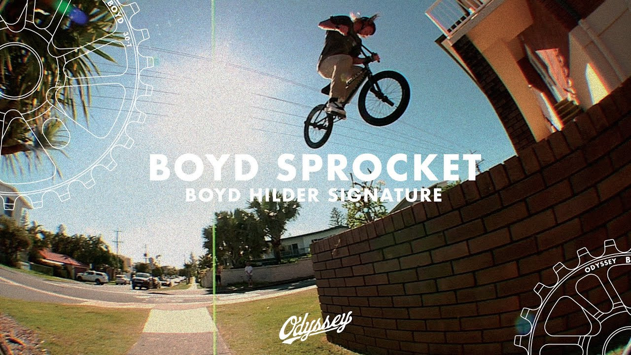 Introducing Boyd Hilder's new signature sprocket - available now worldwide. The BOYD SPROCKET is a clean five spoke directional design CNC machined from lightweight 7075-T6 aluminum. The spokes increase in thickness towards the center for added strength and it comes in 25T, 28T, & 30T size options. Black only. Now watch Boyd rip with it. <br /><br />Filmed by Troy Charlesworth (@therealbigsalad)<br />Music - The Black Heart Death Cult - "Black Rainbow" (www.theblackheartdeathcult.bandcamp.com)<br /><br />---<br />https://odysseybmx.com<br />https://shop.odysseybmx.com<br />---<br />https://facebook.com/odsybmx<br />https://twitter.com/odysseybmx<br />https://instagram.com/odysseybmx<br />https://youtube.com/odsyvision