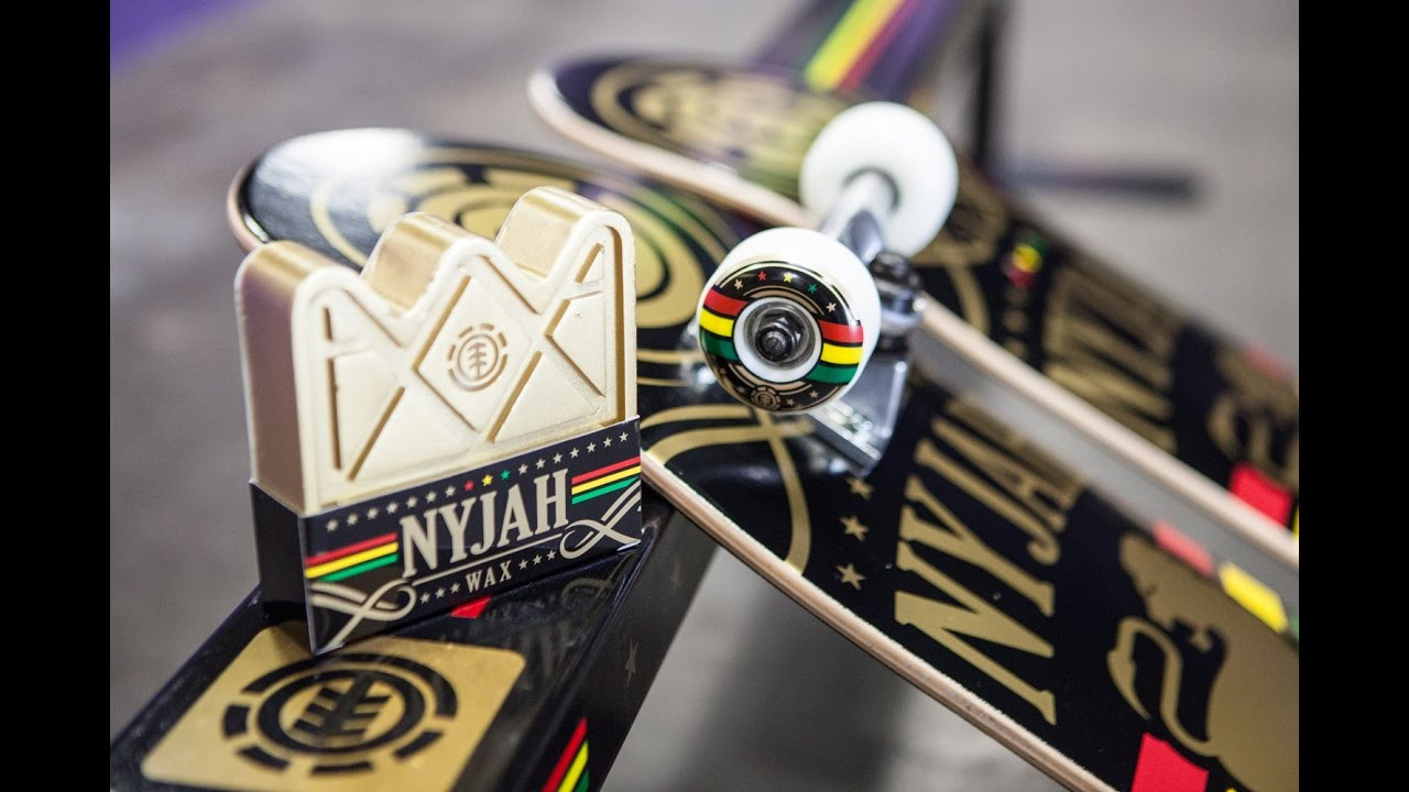 Nyjah's love for wax, and destruction of flat bars inspires the "Shine" collection which is rounded out with a deck and complete. The signature wax is a thick block that wont soon run out, with right angles making it a perfect fit for a ledge or flat rail.<br /><br />Watch as Nyjah tests them out inside the confines of his private skatepark.