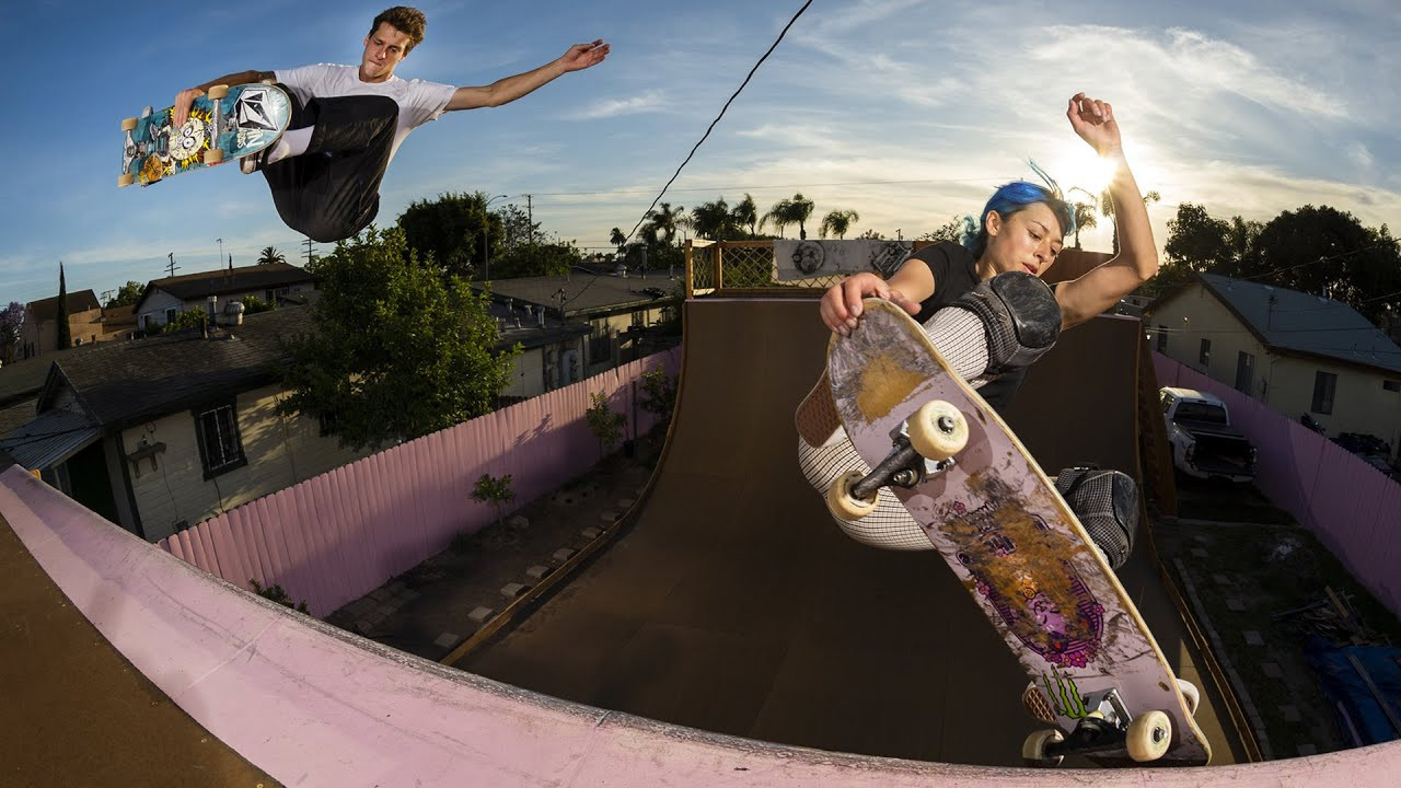 The happy couple sets the standard for spousal bliss in the first-ever husband-and-wife part, getting back-to-back rips in pools from the Combi to Hawaii. Ain’t love grand. <br /> <br /> Keep up with Thrasher Magazine here:<br /> http://www.thrashermagazine.com<br /> http://www.facebook.com/thrashermagazine<br /> http://www.instagram.com/thrashermag<br /> http://www.twitter.com/thrashermag