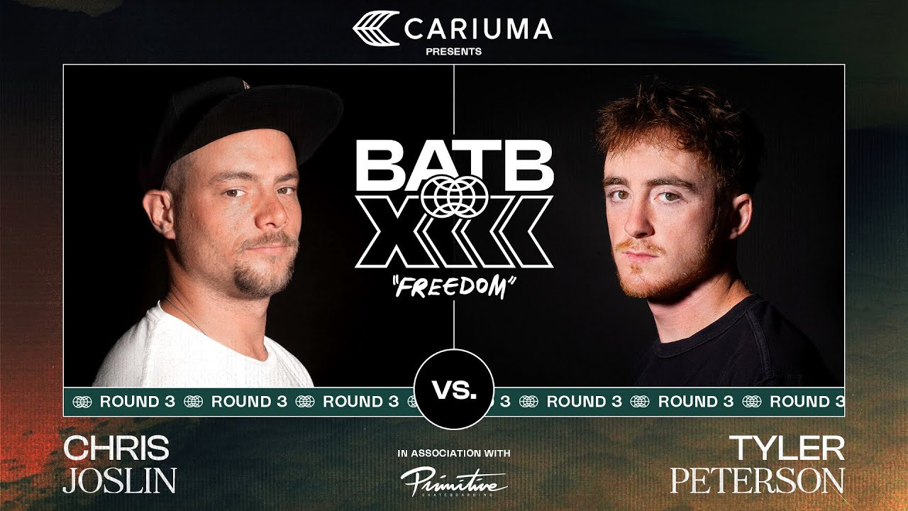BATB 12 Runner-up Tyler Peterson is looking for his second spot in the Final Four but first he'll have to take down the Battle At The Berrics X Champion Chris Joslin for a chance at redemption. <br /><br />Who will earn a spot at Finals Night? There can be only one winner... May God have mercy on your souls.<br /><br />Exclusive Chris Joslin and Tyler Peterson Round 3 BATB 13: Freedom Finals Night Tickets are now available in The Canteen!<br /><br />https://canteen.theberrics.com/collections/batb-13<br /><br />The Berrics is one of the world's largest skateboarding media companies founded by professional skateboarders Steve Berra and Eric Koston in December of 2007 that covers skate news, video parts, contests, music, culture, and more. Berra + Eric = Berrics<br /><br />With over 10,000 skateboarding videos under their belt, including Battle at The Berrics, Do A Kickflip and Life on Video, The Berrics is not only one of the most popular online platforms in skate culture but one of the most famous skate spots in the world. Tune in regularly to watch videos with @TonyHawk, @Prod84skate, @nyjah, Yuto Horigome, Rayssa Leal and many more.<br /><br />Subscribe to The Berrics: http://bit.ly/TheBerricsYoutube<br /><br />Daily Videos and More: http://theberrics.com<br />Shop our Online Store: https://canteen.theberrics.com/<br />Follow The Berrics on Instagram: http://instagram.com/berrics<br />Follow The Berrics on TikTok: https://www.tiktok.com/@berrics?<br />Follow The Berrics on Facebook: http://fb.com/berrics<br />Follow The Berrics on Twitter: http://twitter.com/berrics<br /><br />#Skateboarding #Berrics #TheBerrics #SkateboardingIsFun