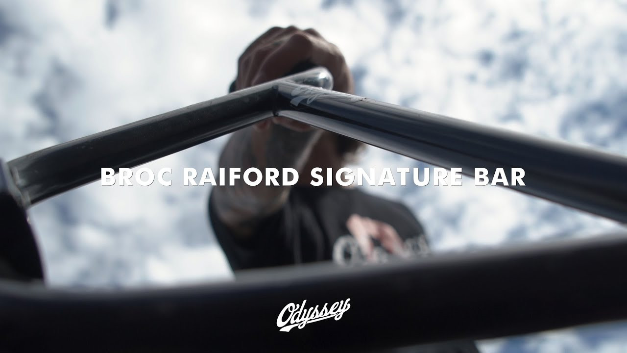 Broc Raiford's signature BROC bars are available now! Check for them at your favorite BMX shop, or visit odysseybmx.com.<br /><br />Built around the popular Odyssey Lumberjack XXL bar shape, Broc's bars have a narrower "pre-cut" 29" width and slightly less backsweep at 10 degrees. Perfectly dialed in for Broc's riding. <br /><br />Available in Rust Proof Black or Chrome.<br /><br />FEATURES<br />- 41-Thermal Heat Treated. Lifetime Warranty<br />- 1.8/1.3mm thick, multi-butted main tubing<br />- Butted, traditional 7/8″ crossbar for strength<br />- Large radius bends for greater durability<br />- Post-weld heat-treated.<br /><br />SPECS<br />- 9.8″ Rise<br />- 29″ Width<br />- 10° Backsweep<br />- 2° Upsweep<br /> <br /> <br /> <br /> ---<br /> http://www.odysseybmx.com<br /> ---<br /> http://facebook.com/odysseybmx<br /> http://twitter.com/odysseybmx<br /> http://instagram.com/odysseybmx<br /> http://odysseybmx.tumblr.com<br /> http://youtube.com/odsyvision