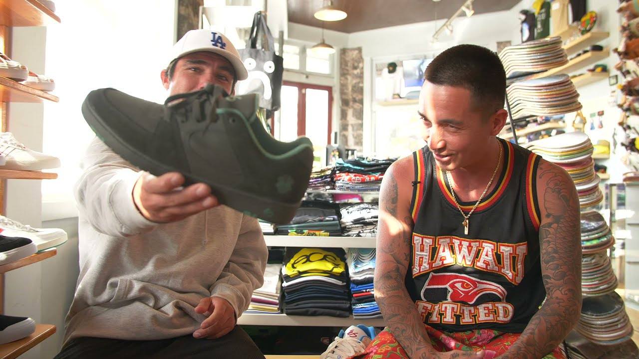 From the Sole with Kelly and Shmatty at APB Skateshop<br /><br />Mathew “Shmatty” Chaffin grew up on the Island of O'ahu, Hawaii. It<br /> was Kaneohe Bay where Shmatty learned to skate, surf and enjoy<br /> the island life. The Shmatty Hawaii collection colors and patterns are<br /> inspired from the volcanic lava mountains, the lush green hues or the<br /> of the flora and fauna and the crystal clear oceans that surrounded his<br /> upbringing. Working closely with Shamtty’s sponsors we’re created<br /> decks, wheels, and caps with them to bring everything together.<br /> So, go make a chilled Mai Tai, bust out your ukulele and find your local.<br /><br />https://www.esskateboarding.com/us/capsules/shmatty-pack/<br /><br />Filmed and edited by Spanish Mike @spanishmiketv/<br /><br />https://www.instagram.com/apbskateshop/?hl=en