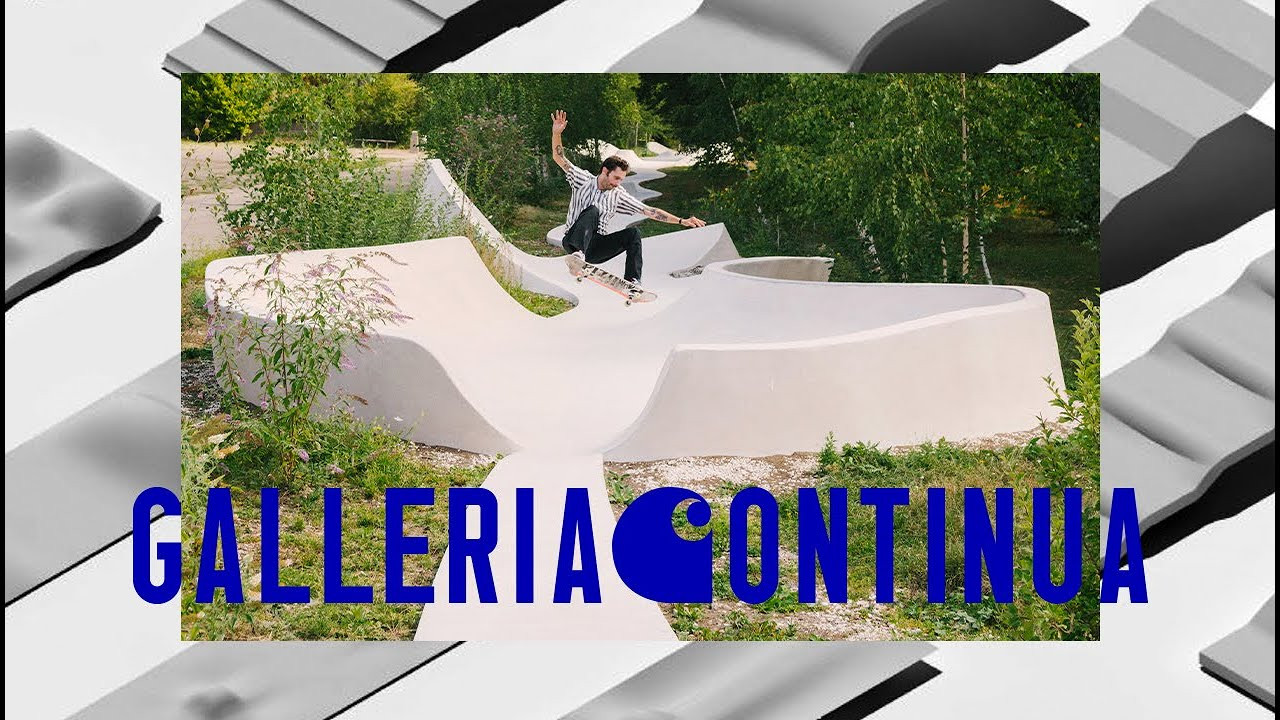 Carhartt WIP skateboarding and Galleria Continua release capsule collection, film and exhibition, marking the gallery’s new experimental skate space. Set to release in October 2020, Carhartt WIP skateboarding has collaborated with renowned international art institution Galleria Continua. The project is centred around the building of an experimental, outdoor skate space at the gallery’s location in Boissy-le-Châtel, an hour east of the French capital. The snake run was created by MBL architects and Bureau D. Apheceix, using a series of free-form, artisanal techniques that allow the<br />structure to blend in with its surrounding landscape. <br /><br />Over several visits, the run was skated by Carhartt WIP riders, who offered their own, unique interpretations of this concrete structure. The resulting images and film, shot by Maxime Verret and Romain Batard respectively, will be displayed at Galleria Continua under the title CONCRETE CATHEDRAL from October 18 onwards.<br /><br />This will also be accompanied by the release of a capsule collection, consisting of three t-shirts and decks, which utilize 3D architectural renderings of the site. These products will be available from October 29 at select Carhartt WIP stores and carhartt-wip.com. <br /><br />In addition, CONCRETE CATHEDRAL will be marked by a glossy, large-scale publication that includes images from the project and an essay by the architect and writer Jack Self. <br /><br />Featured Carhartt WIP Skateboard Team:<br />Felipe Bartolomé<br />Joseph Biais<br />Igor Fardin<br />Denis Lynn<br />Maité Steenhoudt<br />Rémy Taveira<br />Pietro Tirelli<br />Sylvain Tognelli<br />Armand Vaucher<br /><br />Location: Galleria Continua, Boissy-le-Chátel, France<br />Galleria Continua / Les Moulins Director: Guisy Ragosa<br />Project Manager: Soraya Chaar<br />Architects: MBL architectes (Sébastien Martinez-Barat, Benjamin Lafore) with Burea David Apheceix<br />Landscape Design: Camille Frechou<br />Landscape Design Assistant: Grégoire Louis<br />Construction: Vulcano Skateparks, Constructo<br />Music: "Propagation" Performed by Com Truise, written by Seth Haley, licensed courtesy of Ghostly<br />International and Downtown Music Germany GmbH boo Controlpopmusic<br />Photography: Maxime Verret<br />Video: Romain Batard<br /><br />More from Carhartt WIP<br />Official website: https://www.carhartt-wip.com/<br />Instagram: https://www.instagram.com/carharttwip/<br />Monthly Podcast: https://lnk.to/RelevantParties