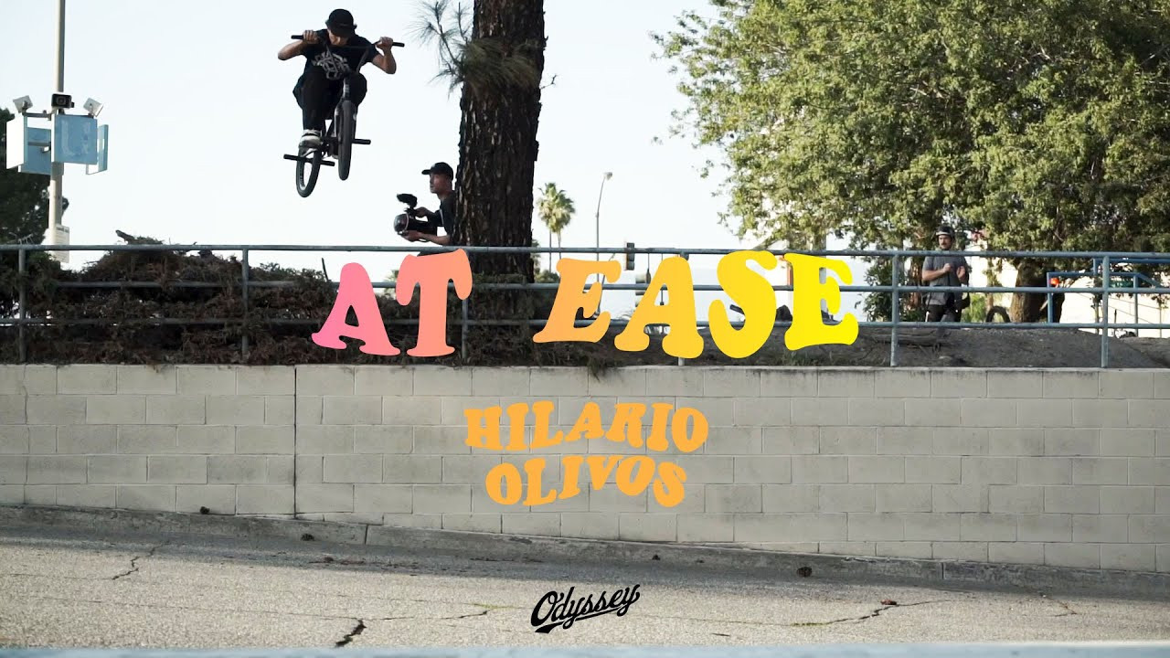 Hilario Olivos' smooth, stylish, and setup friendly opening section from "AT EASE".<br /> <br />Video by Zach Krejmas<br /> <br />---<br /> http://www.odysseybmx.com<br /> ---<br /> http://facebook.com/odysseybmx<br /> http://twitter.com/odysseybmx<br /> http://instagram.com/odysseybmx<br /> http://odysseybmx.tumblr.com<br /> http://youtube.com/odsyvision