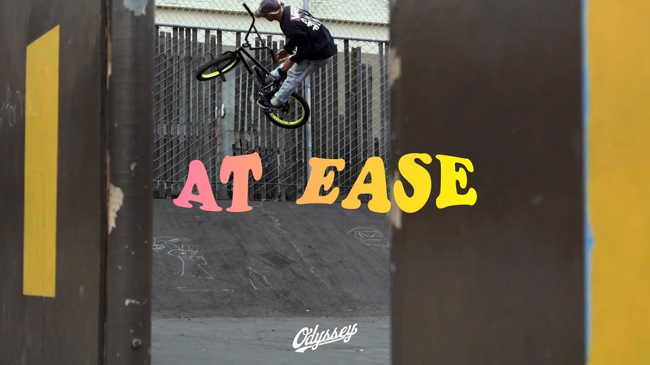AT EASE puts the spotlight on our dudes Jacob Cable, Murray Loubser, Hilario Olivos, Chase Krolicki, Jerome Odesa, Jarren Barboza and Preston Okert. Filmed throughout 2019 during casual and not-so-casual meetups in Southern California, this video is the result of the fun and sometimes HEAVY sessions that were had. Enjoy! - Zach Krejmas<br /><br /><br /><br />---<br /> http://www.odysseybmx.com<br /> ---<br /> http://facebook.com/odysseybmx<br /> http://twitter.com/odysseybmx<br /> http://instagram.com/odysseybmx<br /> http://odysseybmx.tumblr.com<br /> http://youtube.com/odsyvision