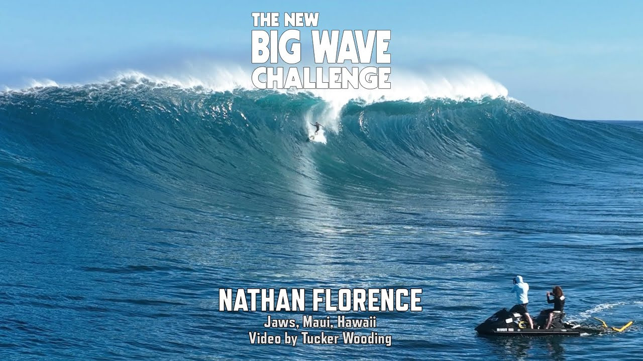 @NathanFlorence (Haleiwa, Hawaii, USA) takes a licking and keeps on ticking at Jaws, Maui, Hawaii on January 11, 2023. Video by @Tuckerwooding A contender in The New Big Wave Challenge 2022/23. Follow us at @bigwavechallenge to see who wins!