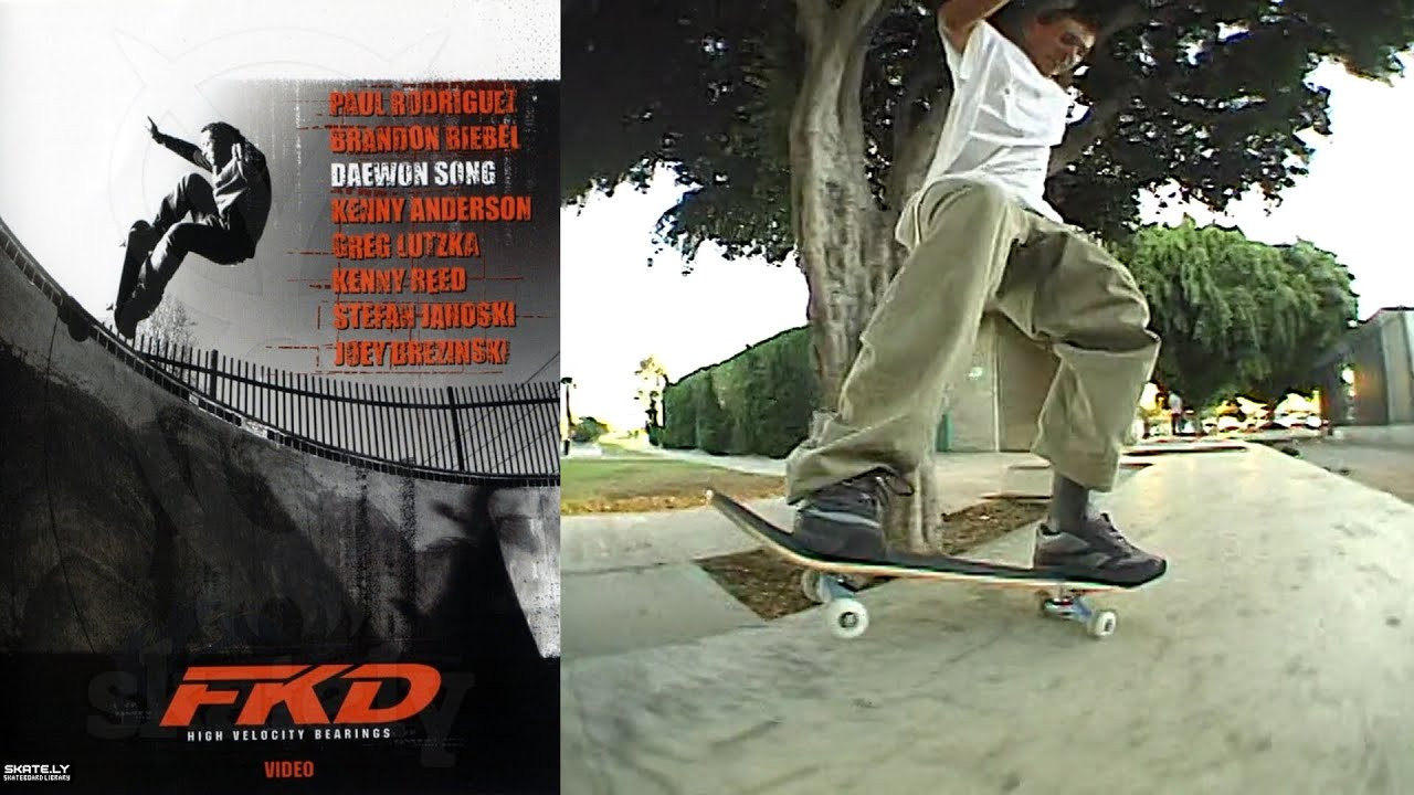 FKD Bearings Presents: “FKD Video”<br /><br />Video by James Riff for FKD Bearings. Featuring Anthony Shetler, Brandon Biebel, Daewon Song, Greg Lutzka, James Atkin, Jerry Fowler, Joey Brezinski, Kenny Anderson, Kenny Reed, Kyle Leeper, Micah Hollinger, Paul Rodriguez, Paul Zitzer, Ronson Lambert and Stefan Janoski.<br /><br />Chapters<br />00:00 Daewon Song<br />02:53 Paul Rodriguez<br />04:41 Brandon Biebel<br />05:55 Kenny Anderson<br />07:06 Jerry Fowler<br />08:12 Joey Brezinski<br />11:42 Team<br />15:46 Greg Lutzka<br />18:01 Daewon Song<br />20:20 Credits<br /><br />22:04 Trailer<br /><br />If you have Proper Skate Videos Digitized VHS Tapes or DVDs, please feel free to join our Discord Server and help us to Archive old physical Skate Videos.<br /><br />Odysee: https://odysee.com/@SkateVideoLibrary<br />Discord: https://discord.me/skatevideolibrary<br /><br />Video: 960x720p, 59.94fps, 6000 kbps<br />Audio: Stereo, 48.0 kHz, 128 kbps
