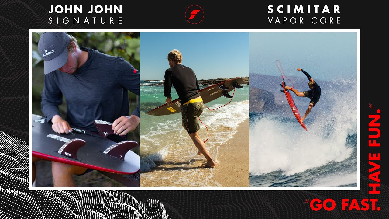 The wait is over. After years of development, we are proud to release the John John Signature Scimitar in Vapor Core construction. The John John Scimitar with Vapor Core construction is designed for performance surfing in small waves. John uses this fin when he needs to generate speed in weak, soft waves. These fins feature a full Vector foil, enhancing lift and speed generation. The Scimitar Tip, characterized by the cut-off portion of the fin, tailors the grip characteristics. Vapor Core is the lightest performance fin construction ever, featuring a hollow core. Each fin is handmade from start to finish at our HQ in Huntington Beach, CA, using aerospace-grade materials.<br /><br />"Go Fast. Have Fun."<br />-----<br />Produced by Spencer Klein <br />Filmed by Erik Knutson <br />Edited by Jared Butler