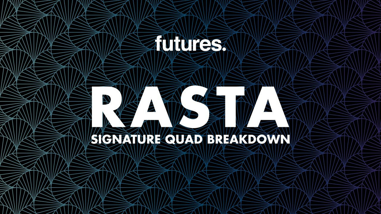 Rasta has never considered himself to be a thruster guy, it's come down to twins and quads for him. When he feels he needs a little more power he switches to this signature quad template, where he can generate the speed and maneuverability, that Rasta would lack in a thruster template. Rasta's signature quad template outline has stayed the same but we have updated the foil thickness and the vector.