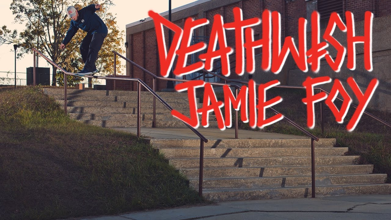 Deathwish skateboards would proudly welcome Jamie Foy to the family! Jamie's a beast! No handrail is safe!<br /><br />Jamie Foy IG: @jamie_foy<br /><br />Website: http://www.deathwishskateboards.com<br />IG: https://www.instagram.com/deathwishskateboards<br />FB: https://www.facebook.com/Deathwishskateboards