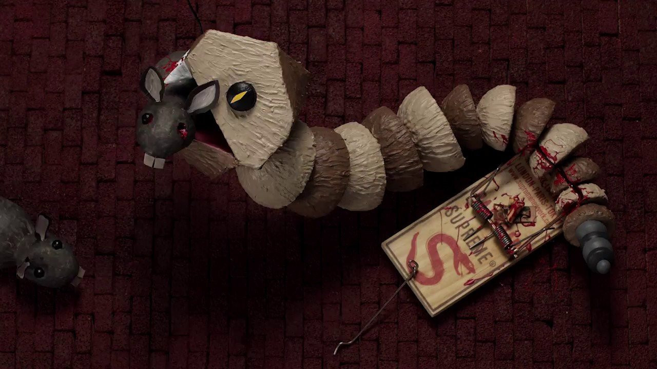 "Snake Trap" animation by Mike Hill for Supreme.<br />filmed and edited by Mike Hill. <br /><br />boards and shirts available 3.23.17 at supremenewyork.com and Supreme LA, NY, Paris and London. 3.25.17 in Japan.